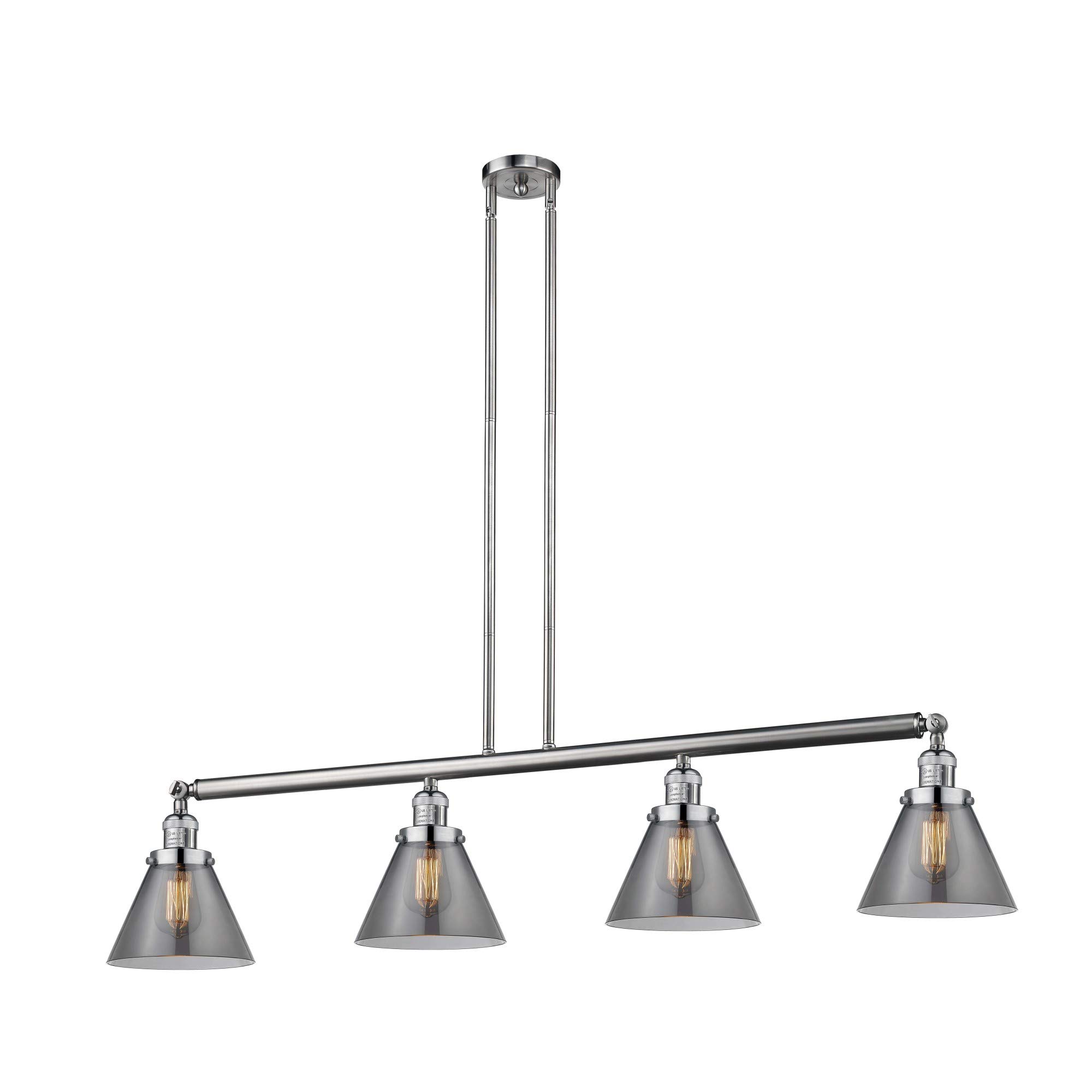 214-Piece G41 Large Cone 3-Light Island Pendant Light in Polished Chrome - Perfect for Kitchen Islands, Dining Rooms, and Modern Home Lighting
