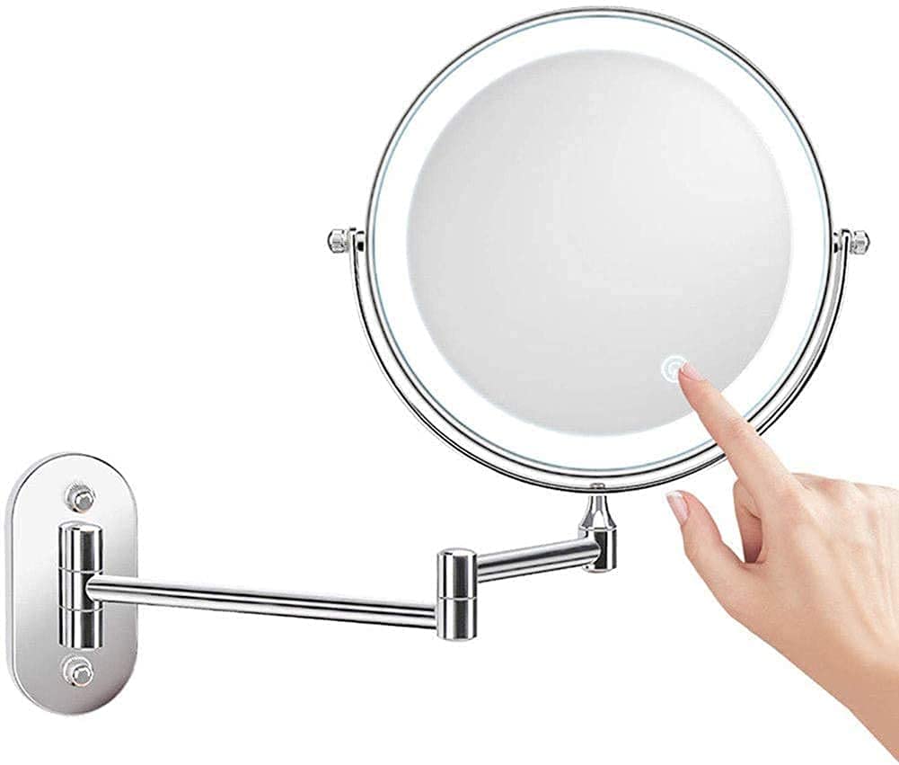 Premium Bathroom Mirror with 1X/8X Magnification - 360° Rotating Wall Mounted Shaving & Makeup Mirror for Perfect Grooming - Ideal for Home, Salon, and Hotel Bathrooms