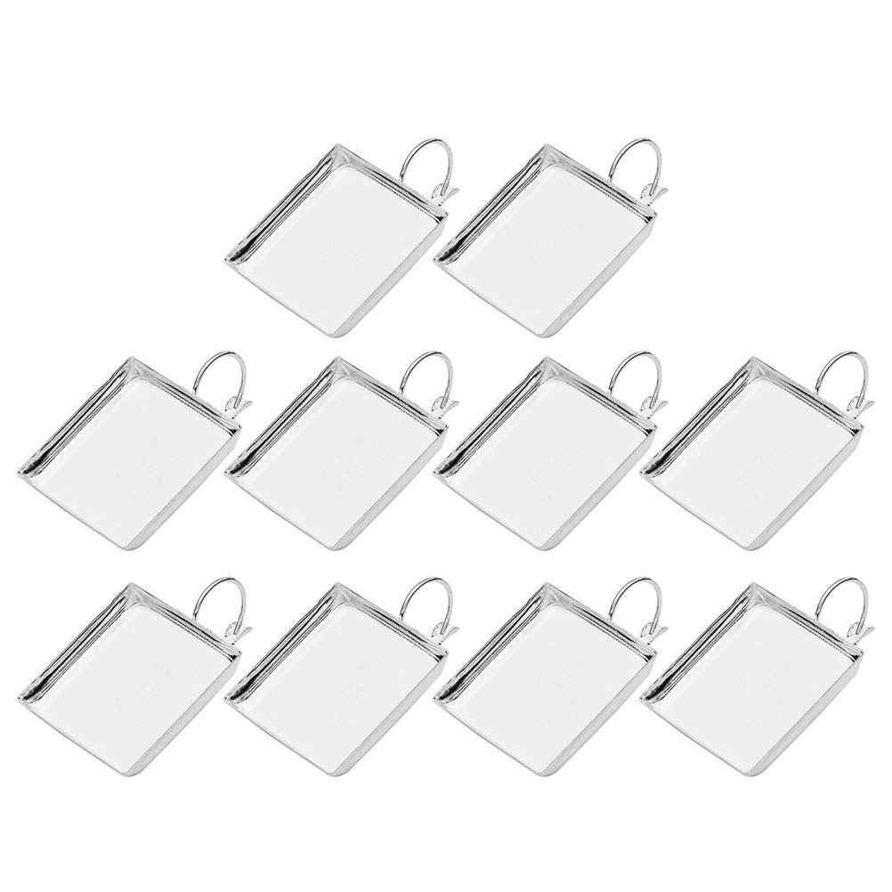 Milisten 10PCS Square Ear Clips Tray - DIY Jewelry Making for Home & Store