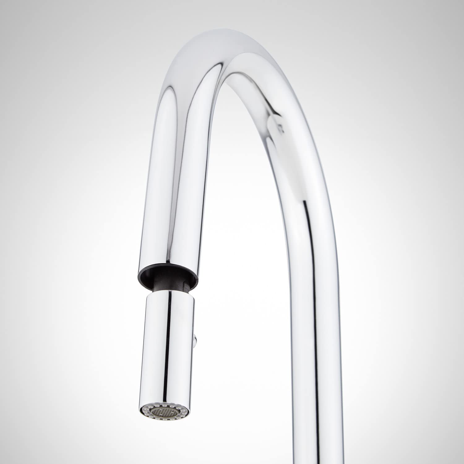 Signature Hardware 445048 Ravenel 1.8 GPM Single Hole Pull Down Kitchen Faucet in Chrome - Modern Water-Saving Design for Easy Cooking & Dishwashing