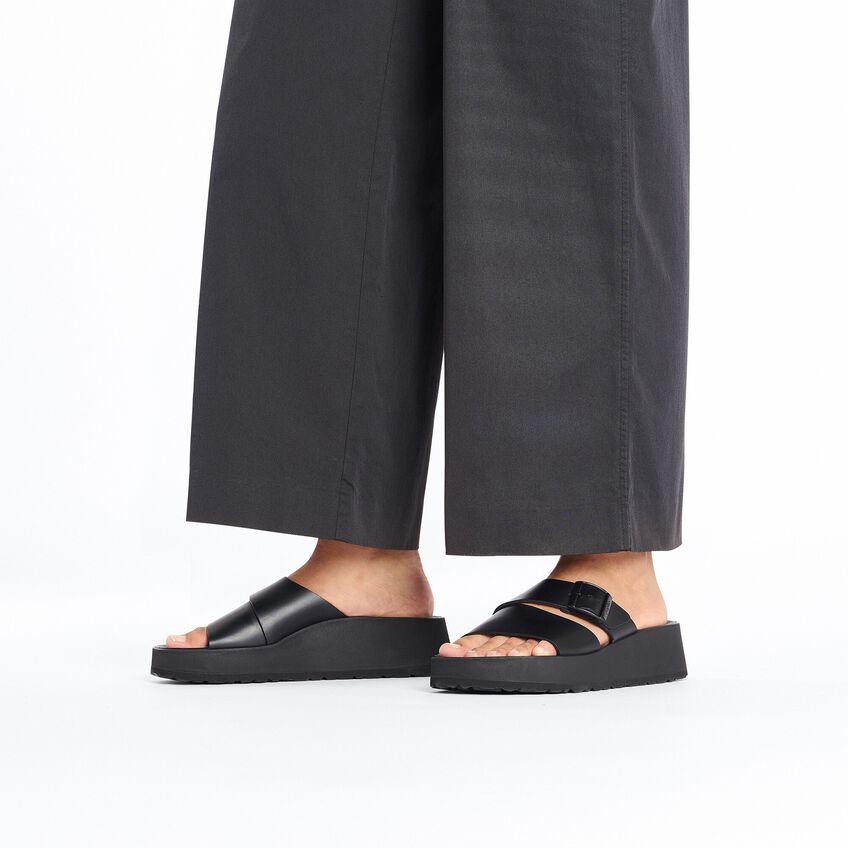 Birkenstock Women's Almina Leather Sandals - Black Comfort Footwear for Casual Wear & Summer Outfits