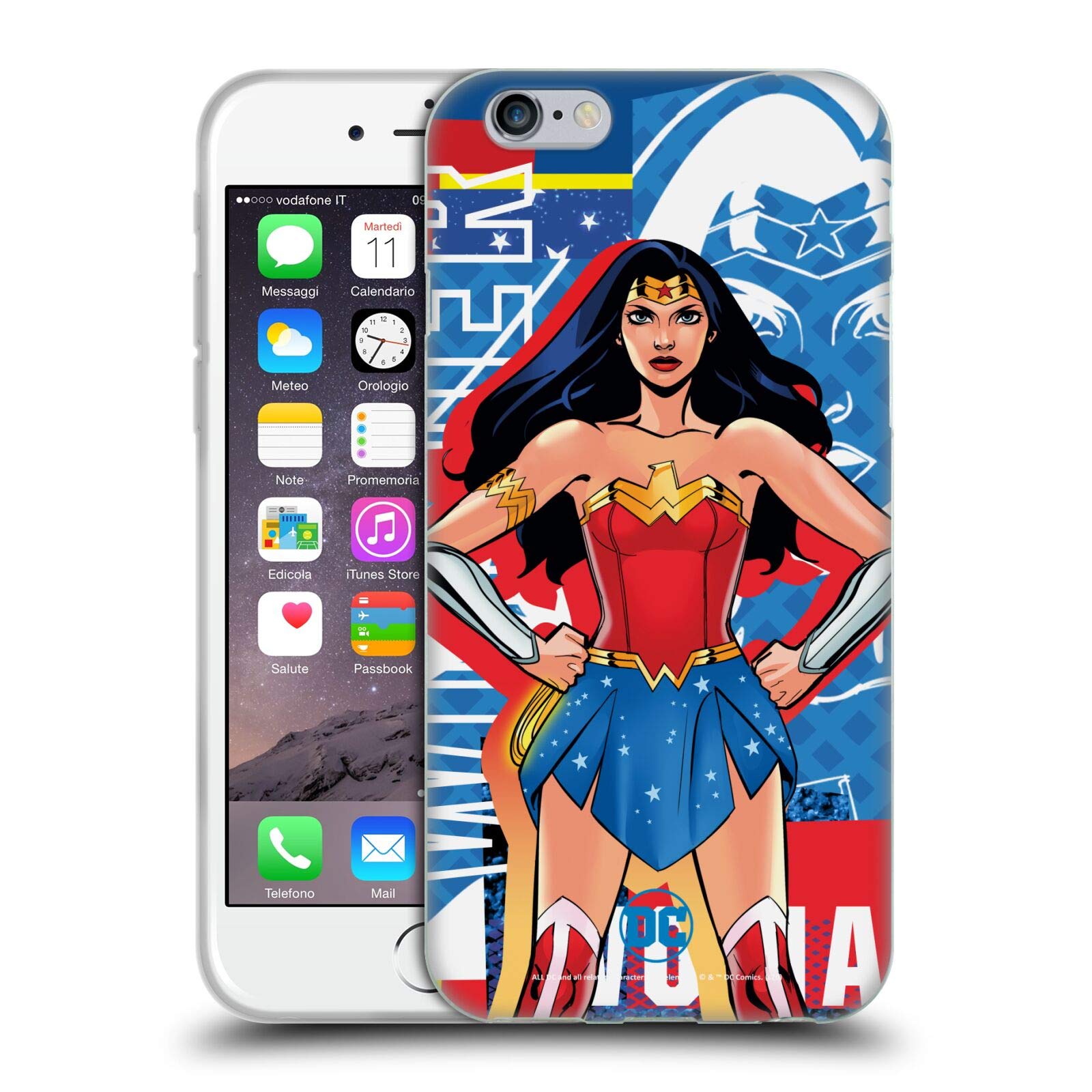 Official DC Wonder Woman Soft Gel Case for Apple iPhone 6/6s - Licensed Superhero Phone Cover for Women, Perfect for Daily Use & Comic Book Fans