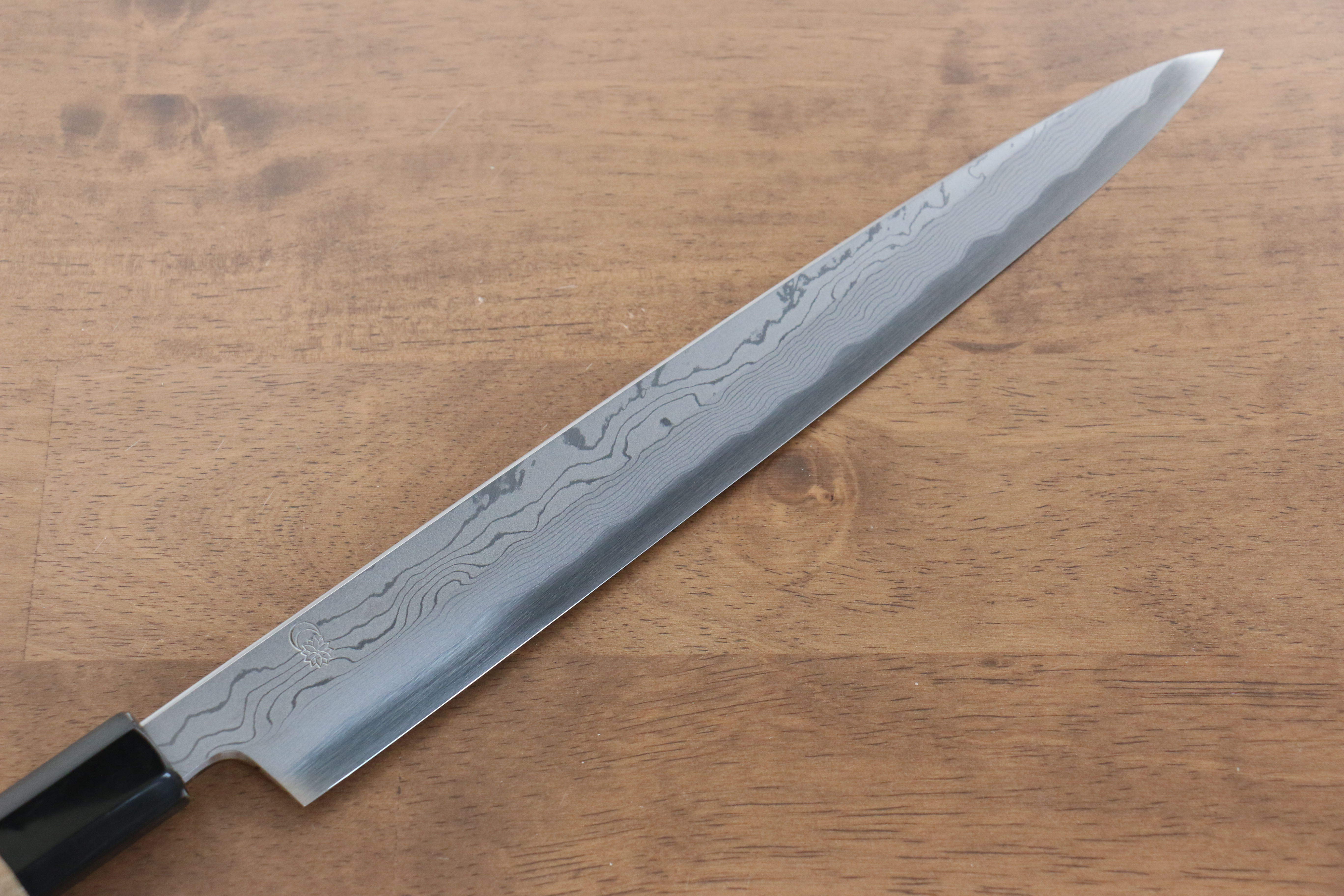 Premium Kikuzuki Blue Steel No.1 Damascus Yanagiba Sushi Knife 270mm - Magnolia Wood Handle - Japanese Chef Knife for Sushi, Sashimi & Precision Cutting - Professional Kitchen & Home Cooking Essential