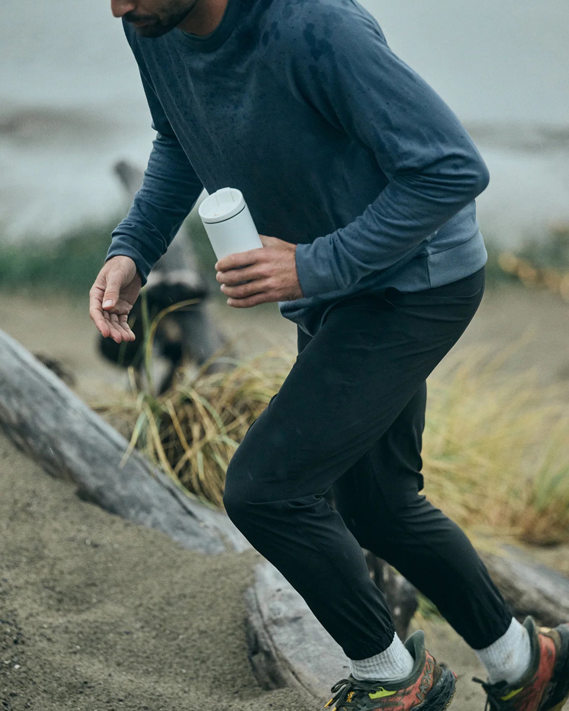 Active Breeze Jogger Pants for Men & Women - Lightweight Breathable Running Workout Pants in Black Sand Color - Perfect for Gym, Yoga, and Casual Wear