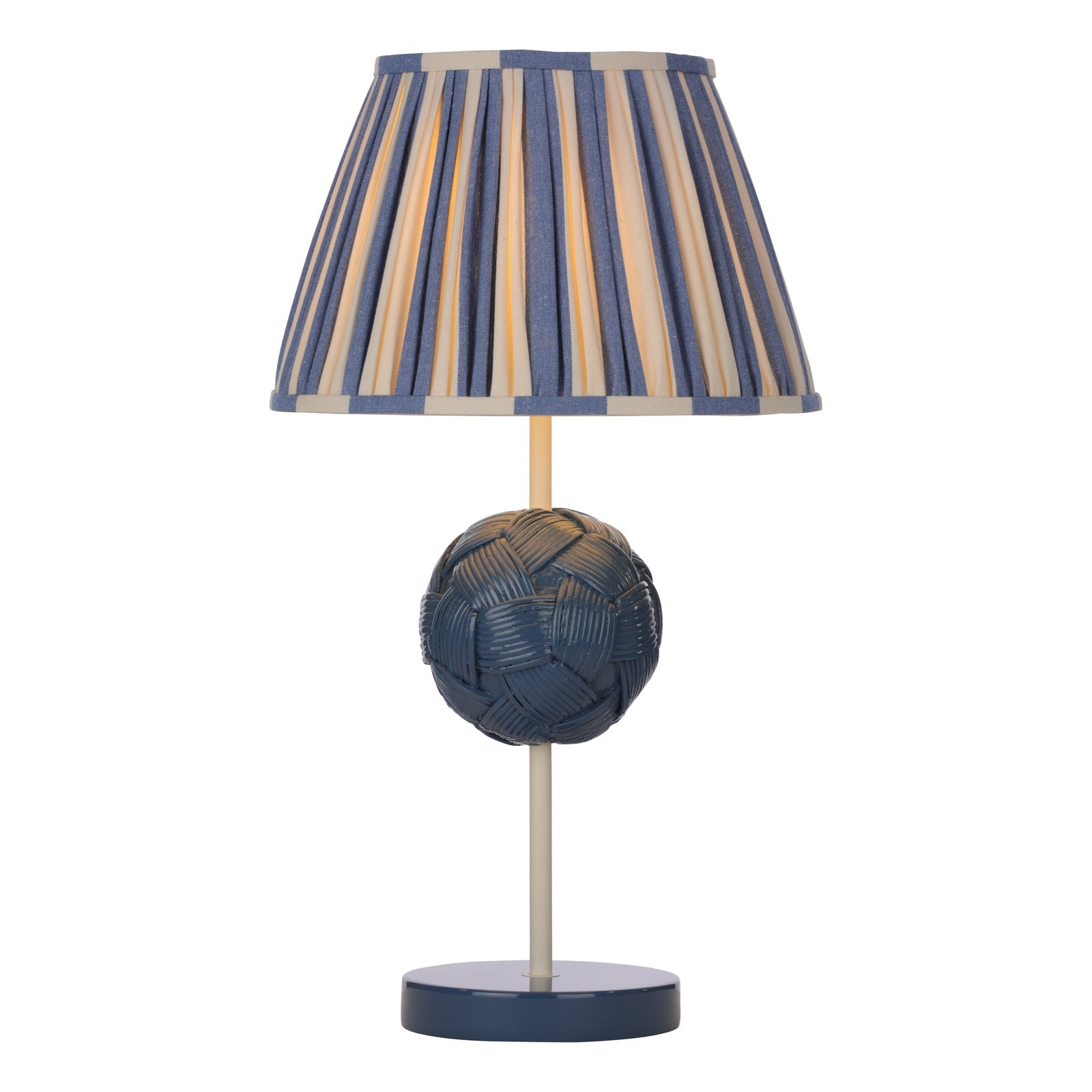 Bodkin Table Lamp - Persian Blue & Coconut/Strawberry & Blush Pink Base - B22 Socket - Modern Home & Office Lighting for Bedroom, Living Room, Study