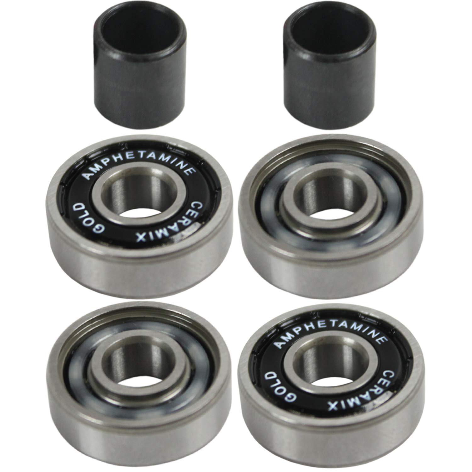 Premium Gold Ceramic Bearings 4-Pack - High Speed ABEC-9 for Scooters, Skateboards & Inline Skates - Smooth Ride for Street, Park & Extreme Sports