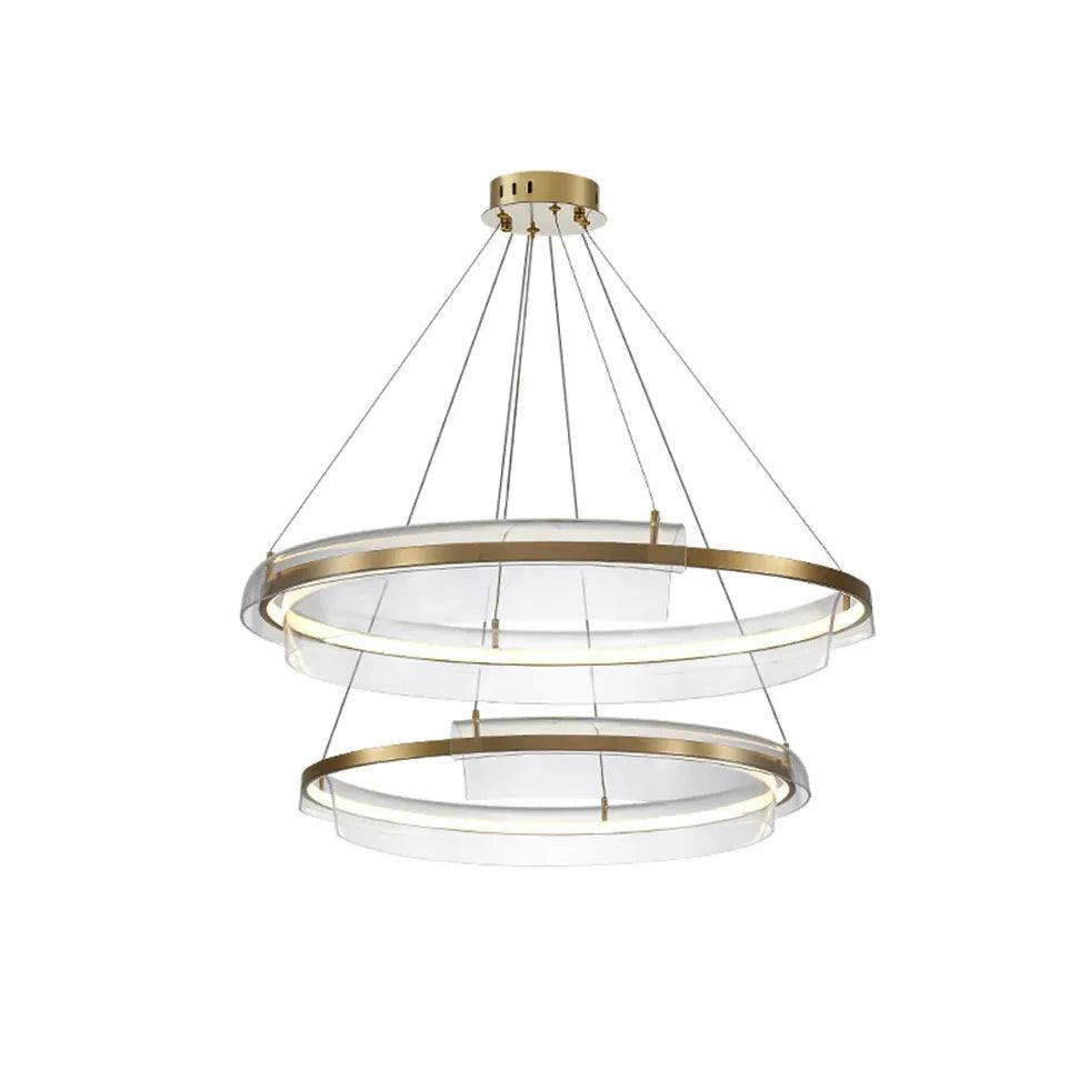Modern Minimalist Gold Ring Design Pendant Light - Elegant Ceiling Fixture for Living Room, Bedroom, and Dining Room Decor