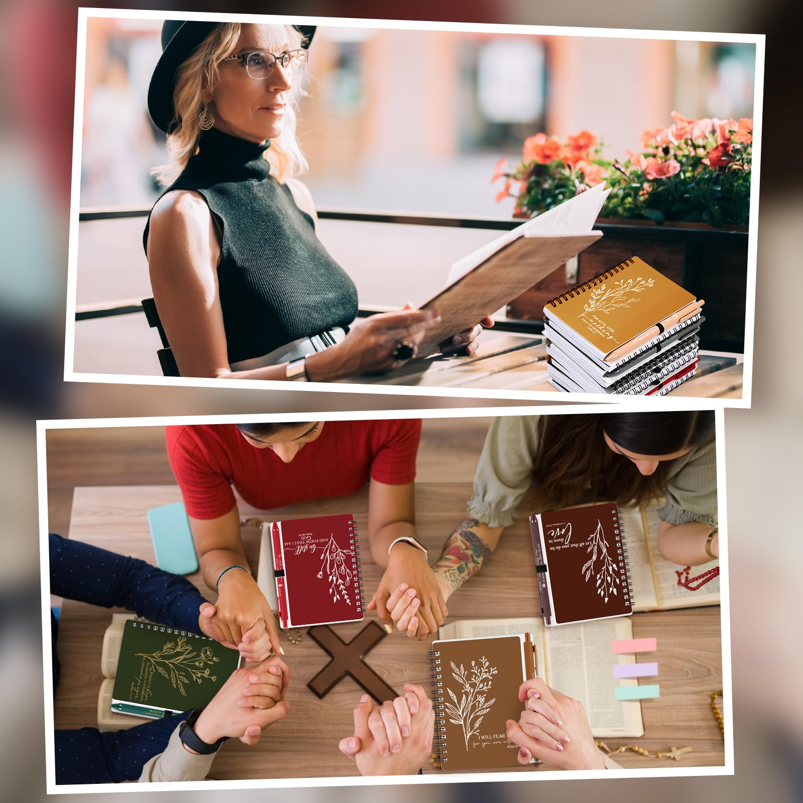 Christian Gifts Bulk for Women - 30 Sets A6 Spiral Notebook Bible Journaling Kit with Scripture Notepad & Ballpoint Pen - Perfect for Bible Study, Sunday School, Mother's Day & Church Events - Inspirational Religious Stationery for Women's Ministry