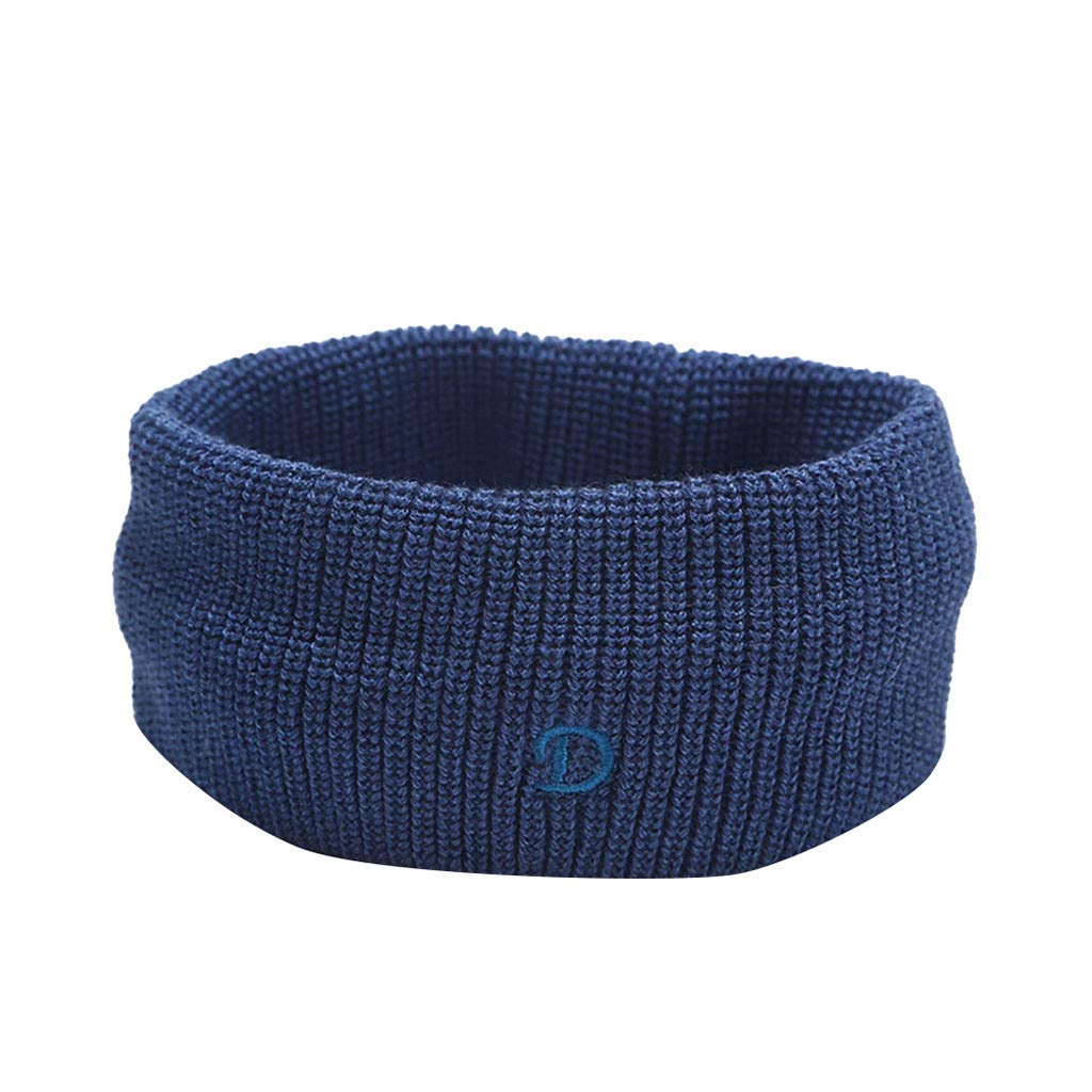 Unisex D Letter Elastic Knitted Headband - Soft Stretchable Hair Band for Men & Women - Perfect for Sports, Workouts, Beach, and Everyday Use