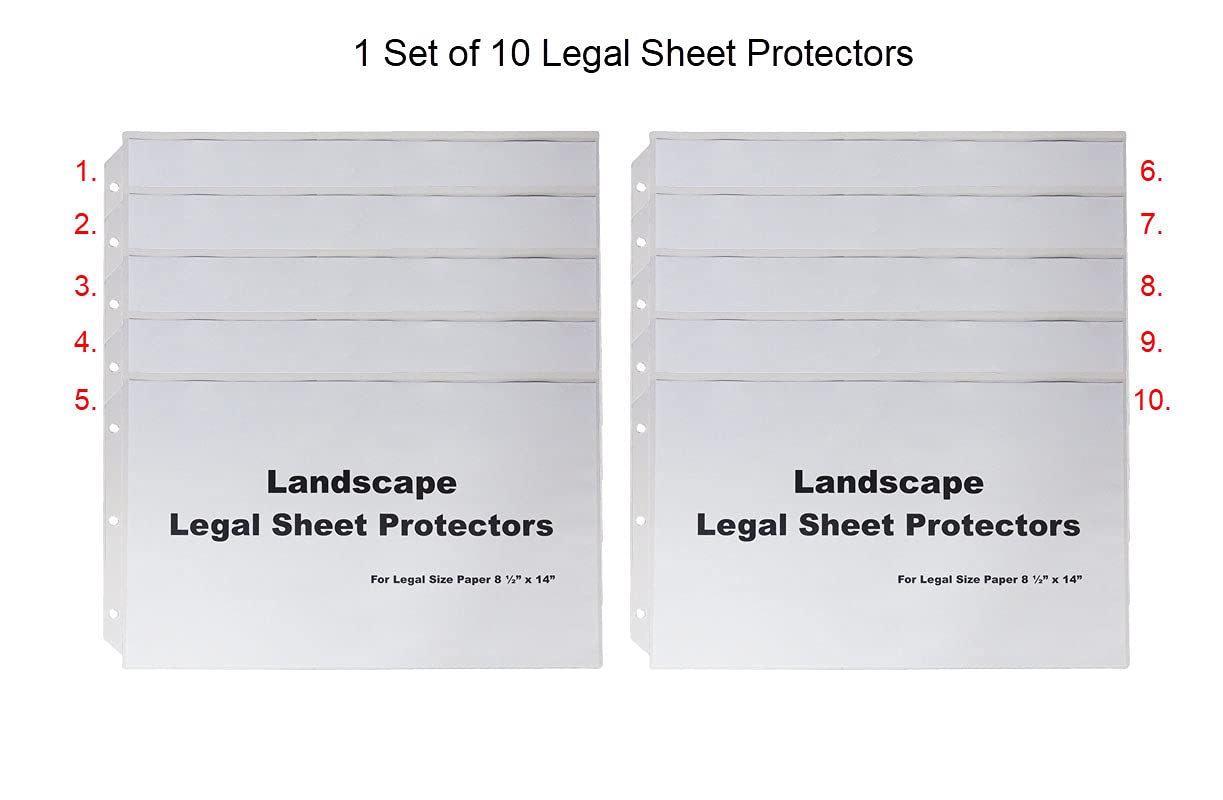 Premium 6mil Heavy-Duty Legal Size Sheet Protectors (8.5