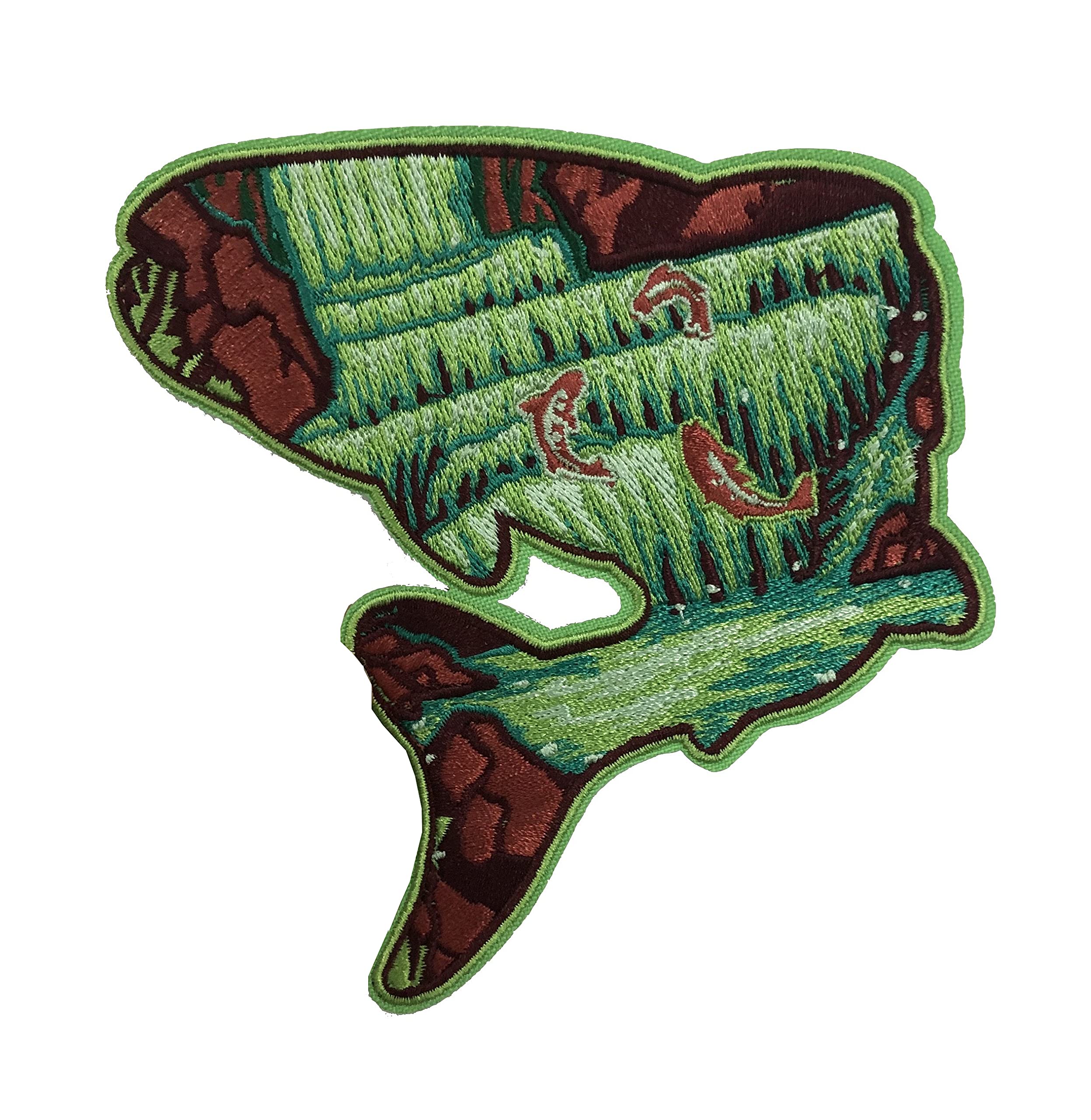 Wildlife Series Salmon Embroidery Morale Patch - Hook and Loop Backing for Tactical Vests, Backpacks & Outdoor Gear | Perfect for Hiking, Camping & Hunting Accessories