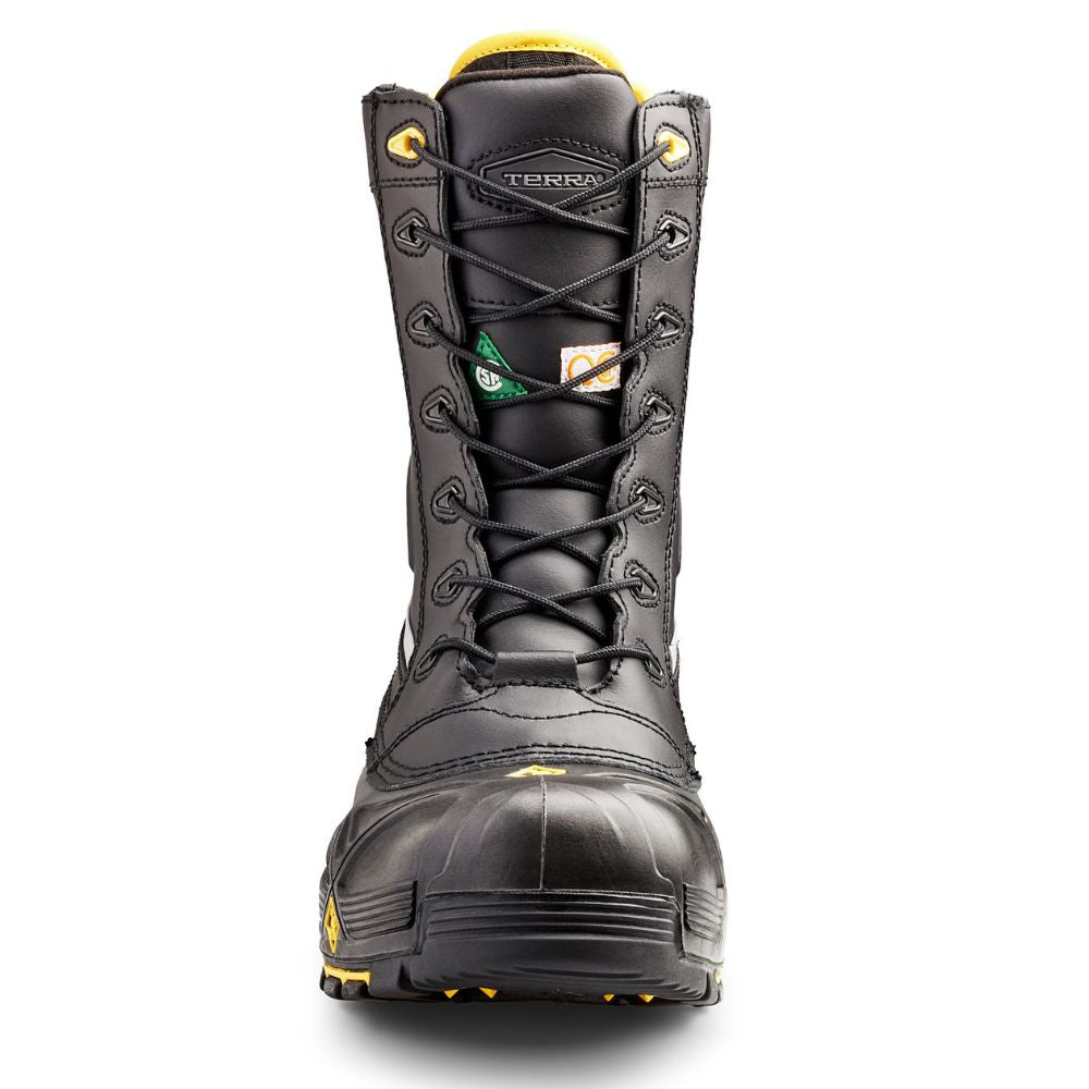 Terra Crossbow Waterproof Winter Safety Boots with Composite Toe - Black 915605 | Slip-Resistant Work Boots for Construction, Hiking & Outdoor Activities