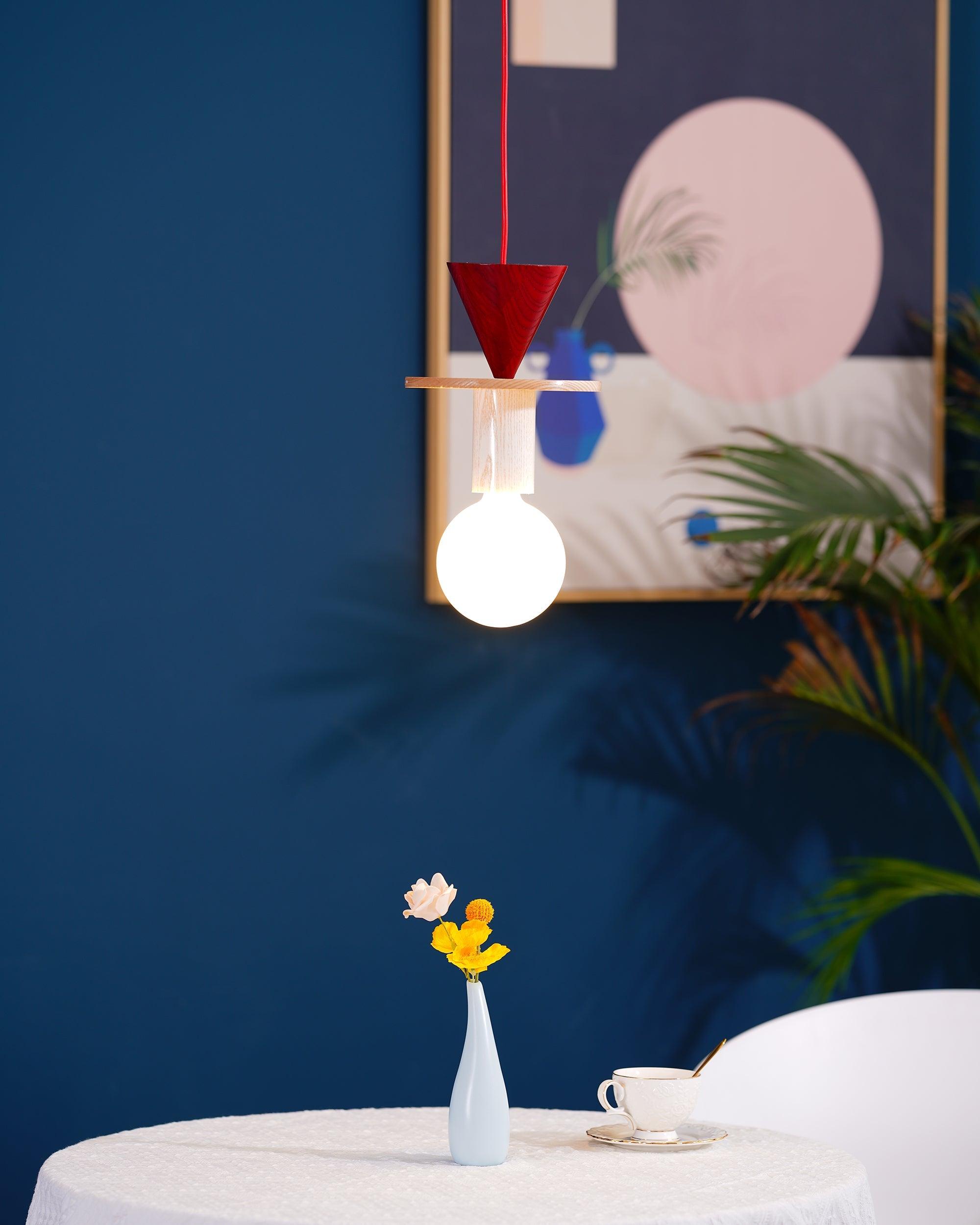 Modern Geometric Building Blocks Pendant Lamp - Stylish DIY Hanging Light for Living Room, Bedroom & Dining Room Decor