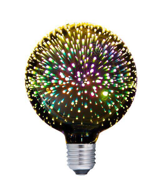 4W Edison Screw (ES) Spectra G125 Pear Firework Effect Light Bulb - Vintage Decorative Lighting for Home, Bar, Restaurant & Party Decor