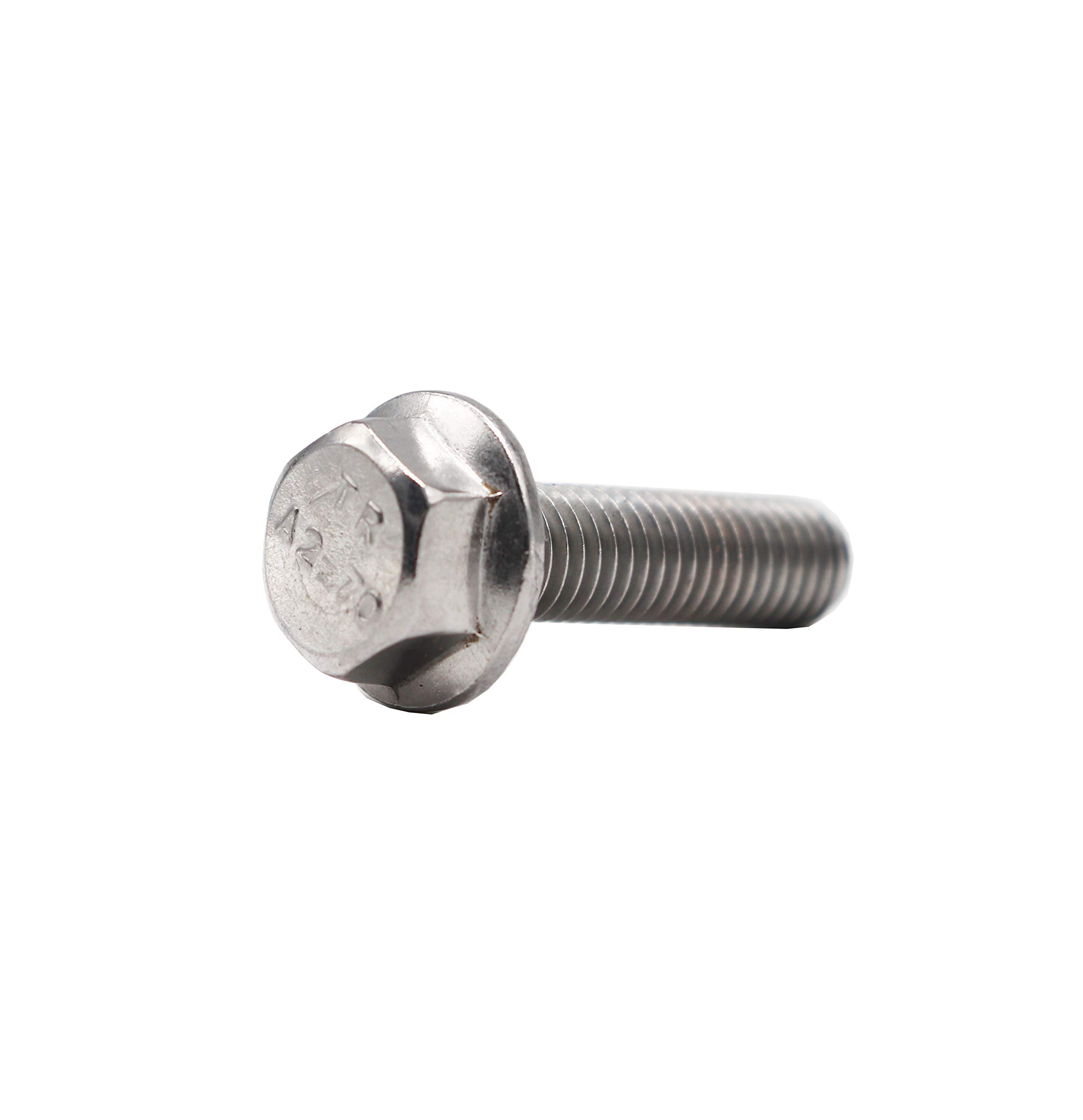 10pcs M8-1.25x20mm Stainless Steel Flange Hex Bolts for DIY & Automotive