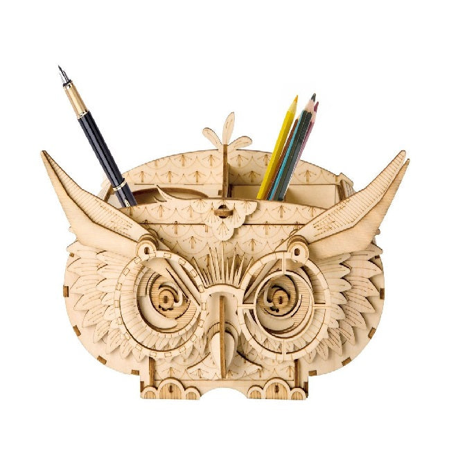 3D Laser Cut Wooden Owl Storage Box Construction Kit - DIY Wooden Puzzle Box for Home Decor & Gift Giving - Perfect for Jewelry, Keepsakes & Small Items Storage