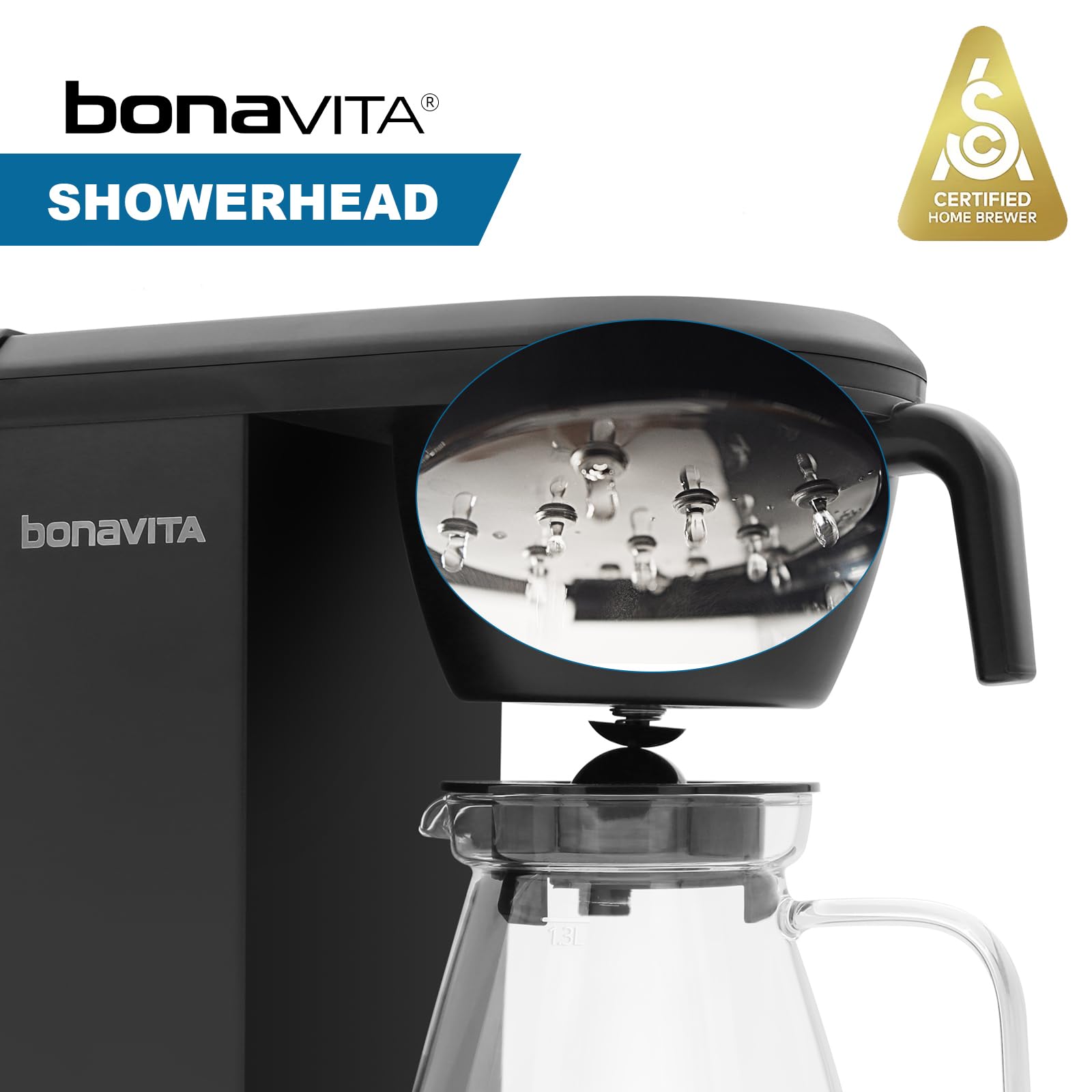 Bonavita Enthusiast 8 Cup Drip Coffee Maker - SCA Certified Pour Over Coffee Brewer with Thermal Carafe, Stainless Steel Panel & Removable Water Reservoir - Perfect for Home, Office & Specialty Coffee Shops - Matte Black Finish