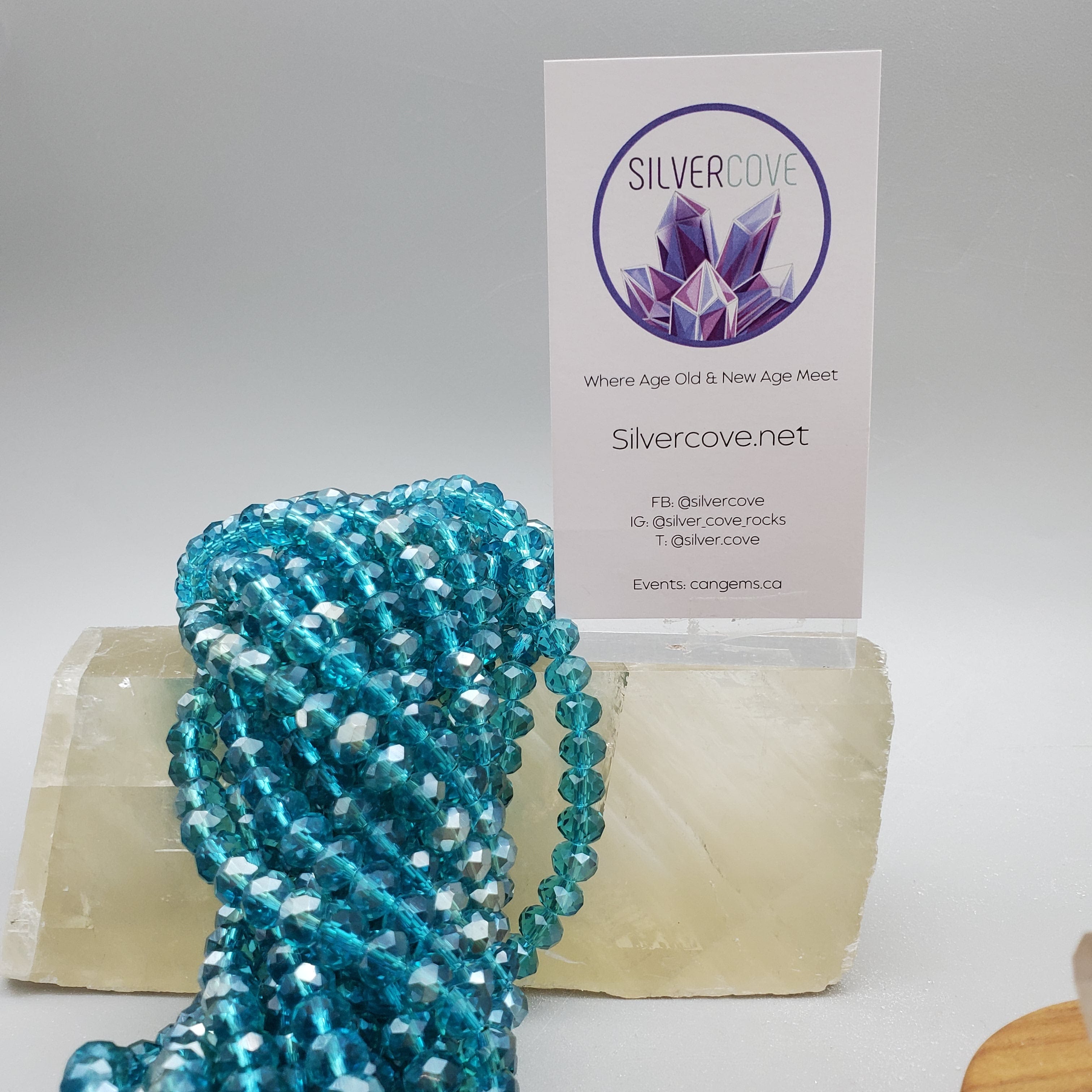 8mm Faceted Crystal Bead Strand - DIY Jewelry Making Supplies for Necklaces, Bracelets & Earrings - Perfect for Crafting, Gift Making & Home Decor