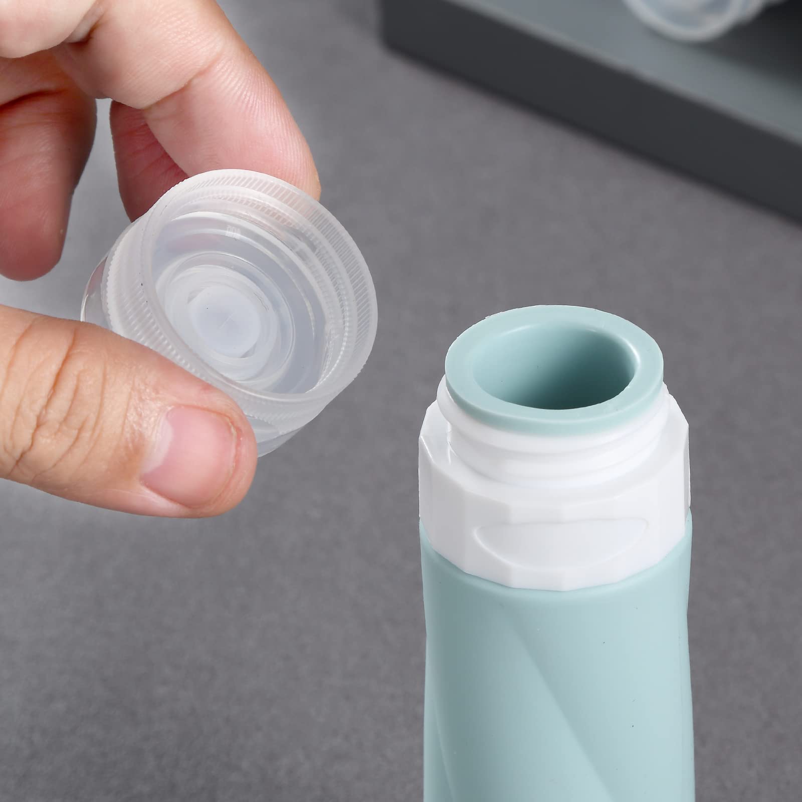 **Gemice 3oz TSA Approved Travel Bottles for Toiletries - BPA Free, Leak Proof & Refillable Travel Containers with Clear Toiletry Bag (4 Pack) - Perfect for Air Travel, Camping & Gym Essentials**