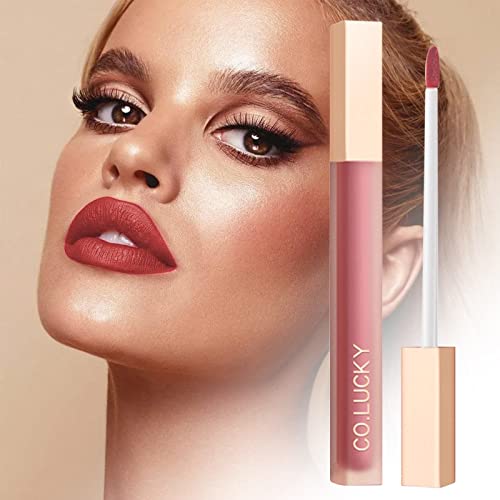 Velvet Matte Lip Gloss - Long Lasting Soft Fog Morandi Lipstick, Waterproof & Sweatproof, Non-Fading Satin Finish | Perfect for Everyday Wear, Parties, and Special Occasions