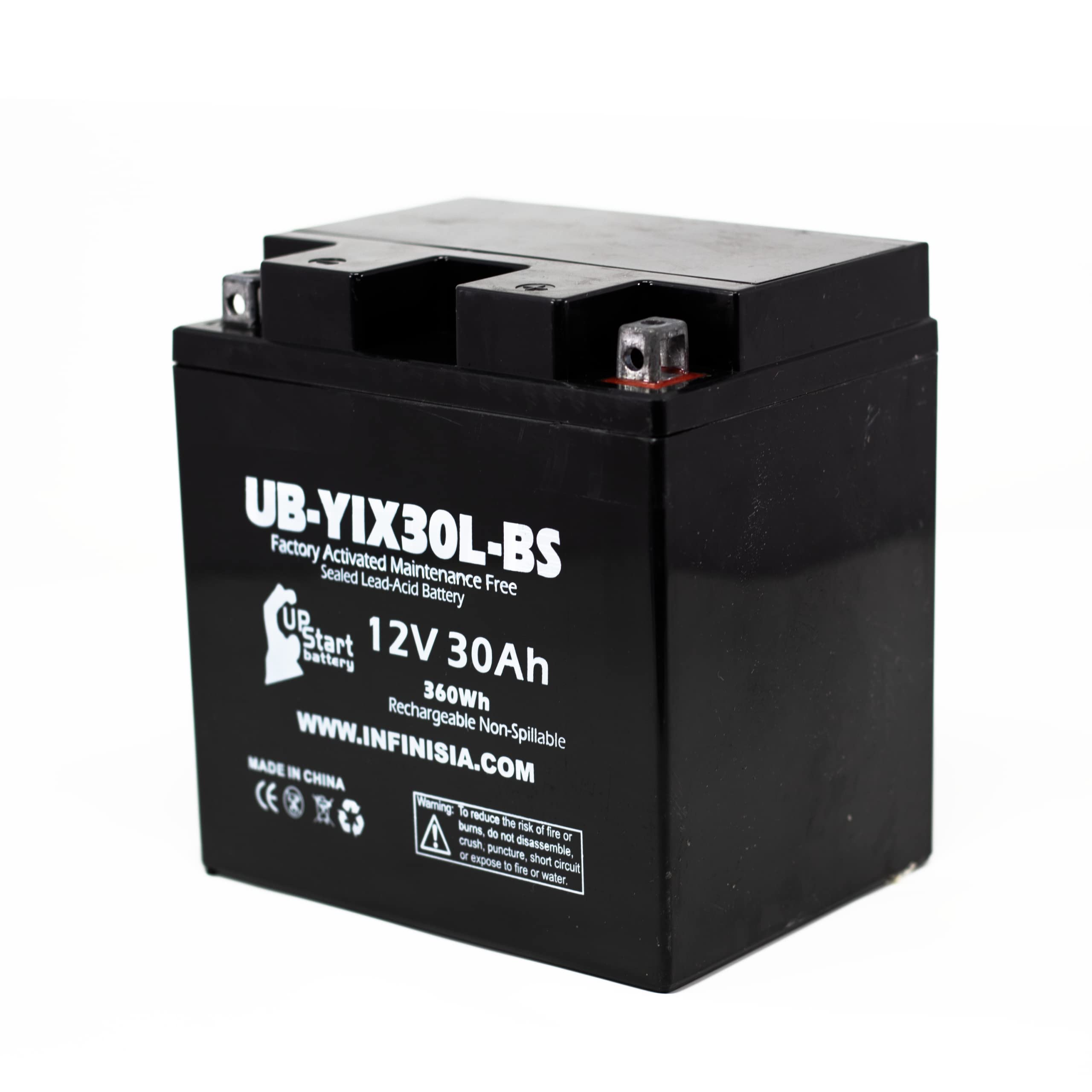 UpStart Battery 12V 30AH Motorcycle Battery - 5-Pack Replacement for 1990 Moto Guzzi California III 1000CC (UB-YIX30L-BS) | Factory Activated & Maintenance Free | Perfect for Long Rides, Touring & Classic Bike Restoration