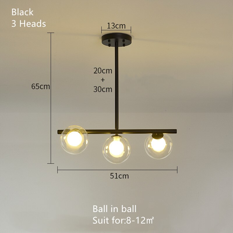 Elegant White Glass Ball Chandelier - Modern Crystal Ceiling Light Fixture for Dining Room, Bedroom & Living Room Decor | Perfect for Wedding, Home & Office Lighting