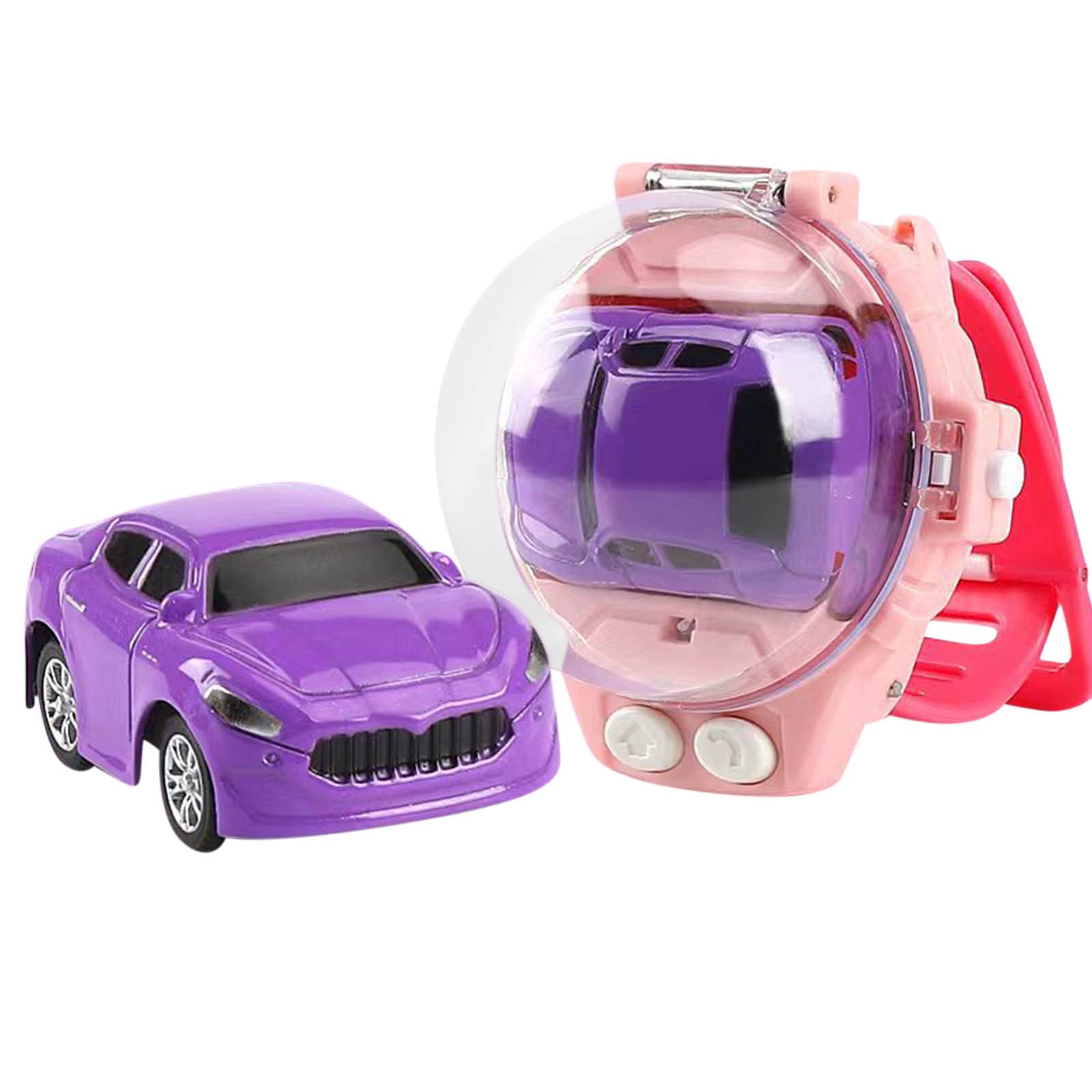 2022 New Mini Remote Control Car Watch Toy - 2.4GHz RC Electric Toy Car with Detachable Wristband, Fun Gift for Kids Boys & Girls (Purple) - Perfect for Indoor Play, Birthday Presents & STEM Learning