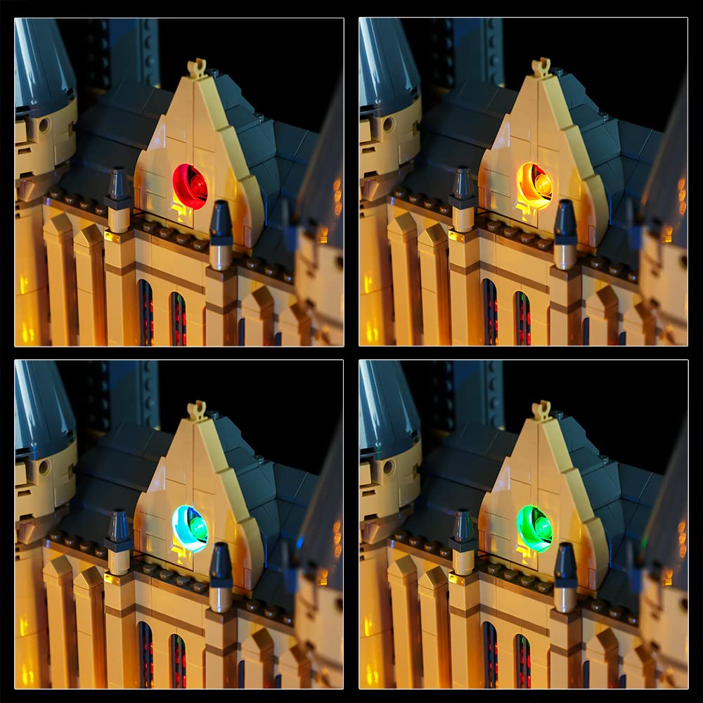 Hosdiy LED Light Kit for Lego 71043 Hogwarts Castle (Harry Potter) - Compatible Lighting Set for Chateau De Poudlard Model - DIY Illumination Accessories (Lights Only, No Lego Model Included) - Perfect for Harry Potter Displays, Nighttime Decor & Lego Collector Showcases