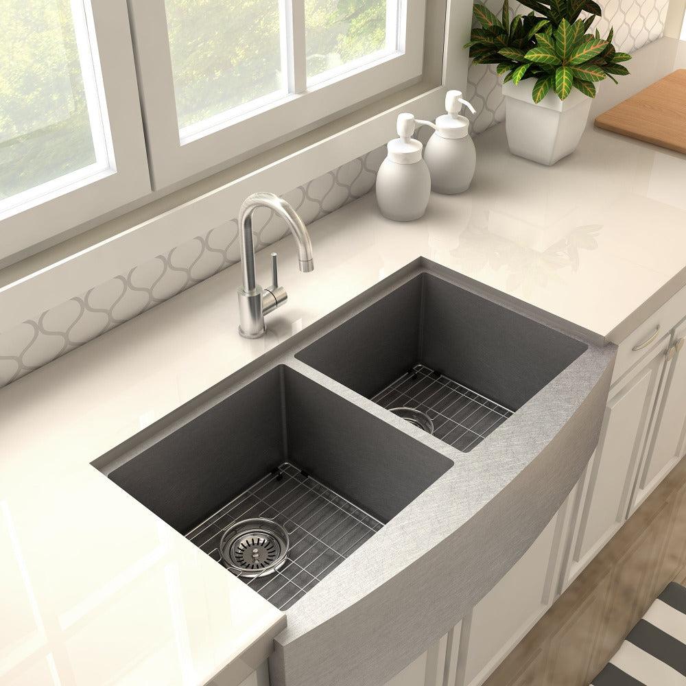 ZLINE Renoir Single Handle Pull-Down Kitchen Faucet in Brushed Nickel - Modern High Arc Design for Sink, Dishwashing & Cooking (REN KF BN)