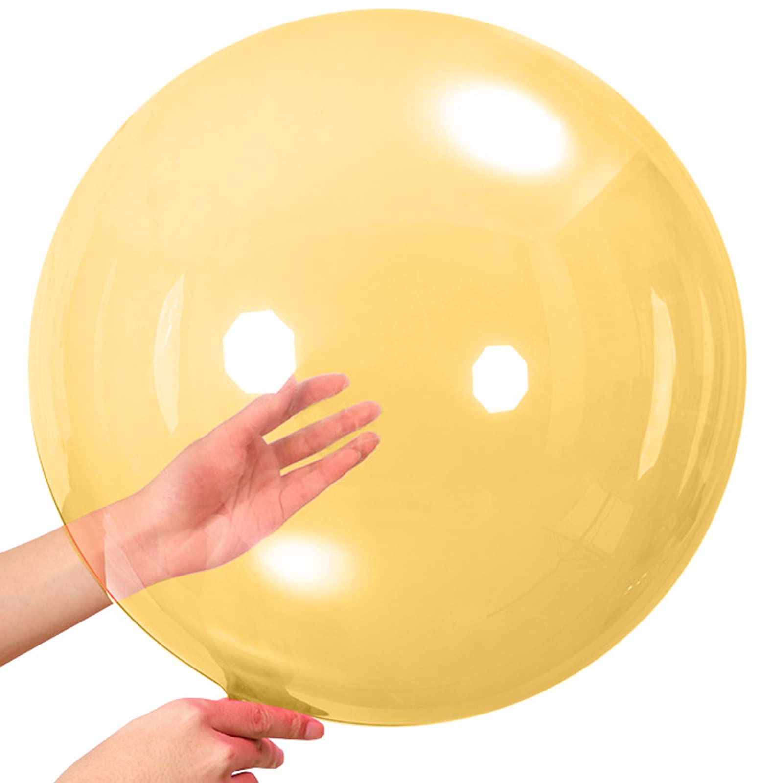 18 Inch Helium Bobo Balloons with LED Light Up Effect - 10 Pack Orange Balloons for Christmas, Wedding, Birthday Party Decorations | Perfect for Indoor/Outdoor Party Decor, Baby Showers & Special Events