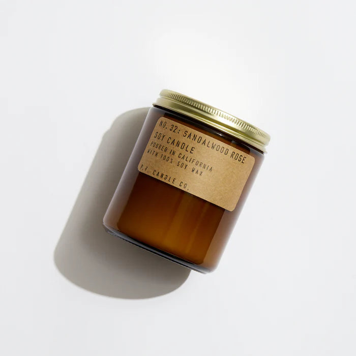 Premium 7.2oz Sandalwood & Rose Scented Soy Wax Candle - Eco-Friendly, Long-Lasting Aromatherapy for Home, Spa, Yoga & Meditation Relaxation