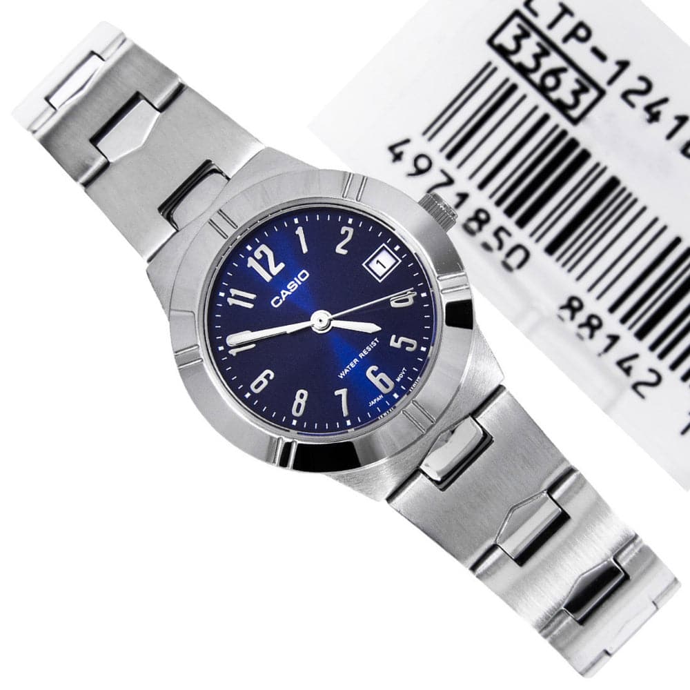 CASIO LTP-1241D-2A2DF Analog Women's Watch - Blue Dial, Stainless Steel Band - Elegant & Durable Timepiece for Everyday Wear, Office & Special Occasions