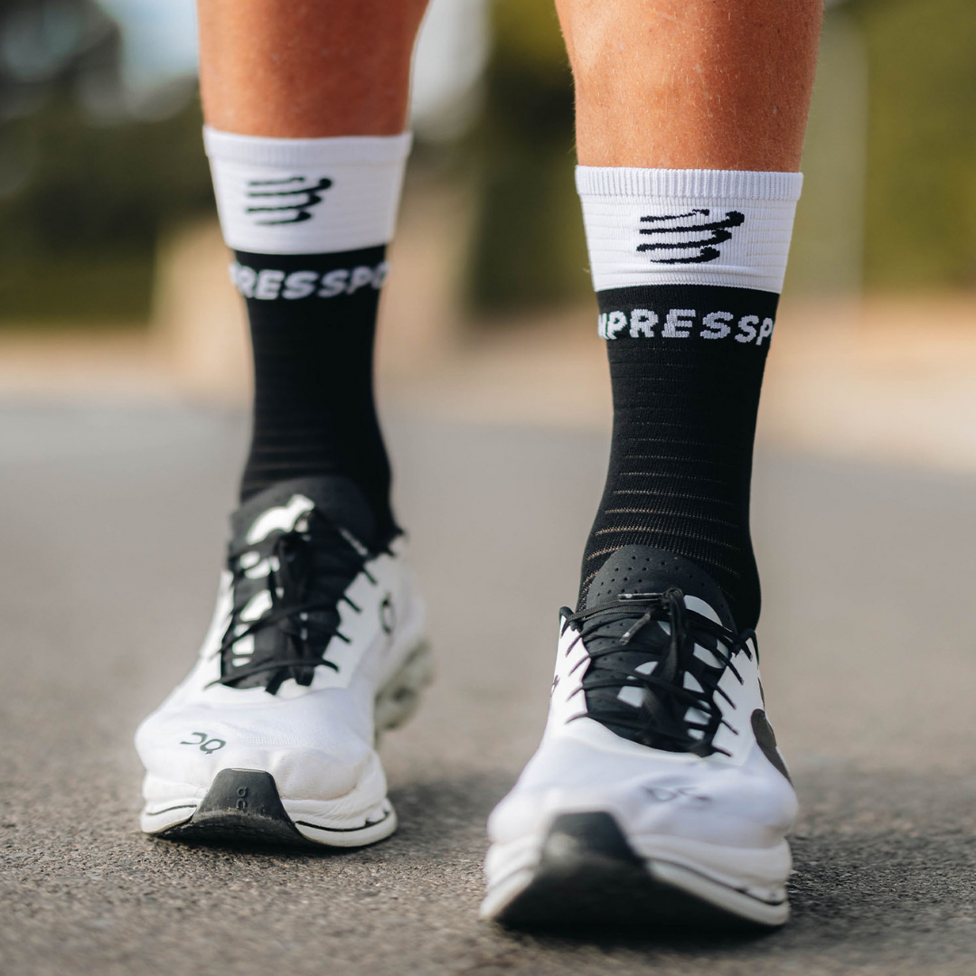 Compressport Unisex Mid Compression Socks V2.0 - Athletic Support for Running, Hiking & Recovery - Improve Circulation & Reduce Fatigue