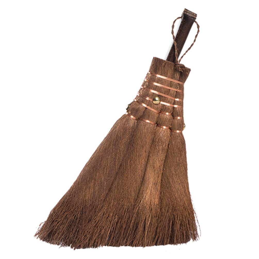 Natural Broom and Dustpan Set - Mini Desktop Cleaning Tools for Home, Office & Cage | Compact Sweeping Accessories for Dust, Pet Hair & Debris | Perfect for Small Spaces, Desks & Pet Cages