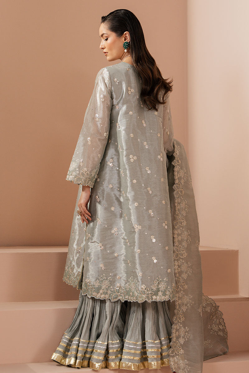 Elegant MINT AURA 4-Piece Embroidered Silk Suit Set for Women | Luxury Formal Wear | Perfect for Weddings, Parties & Special Occasions