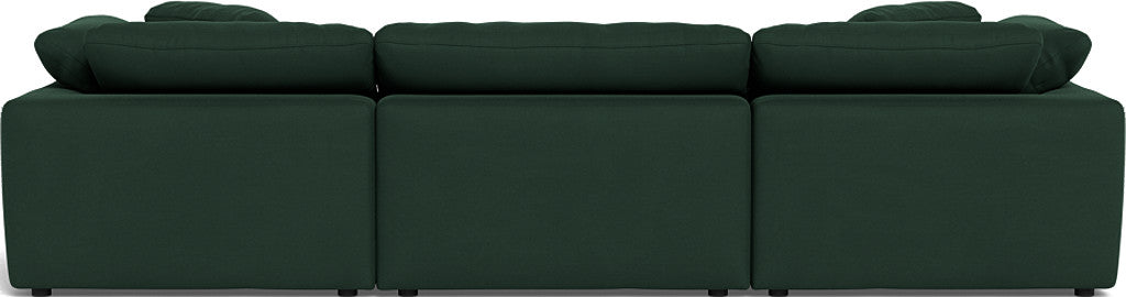 Fluffy 3-Piece Sofa Set - Ultra Soft Plush Fabric Sectional Couch for Living Room, Lounge & Family Room Comfort