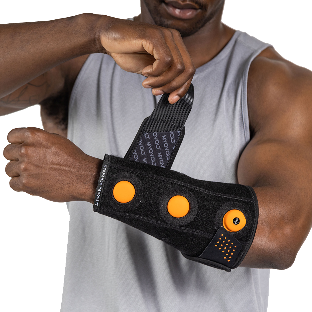 Myovolt Arm - Portable Muscle Pain Relief Device for Shoulder, Back & Neck - TENS Therapy for Home & Office Use - Perfect for Athletes, Office Workers & Chronic Pain Sufferers