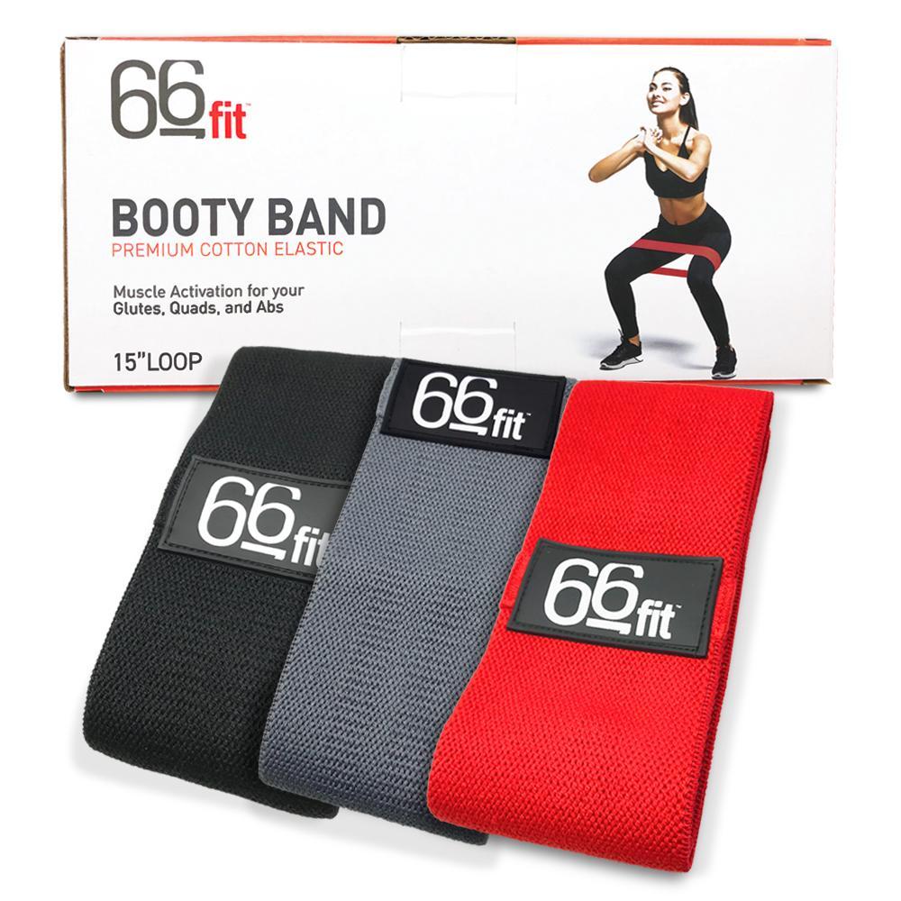66Fit Booty Band Loop - Premium Resistance Bands for Glutes & Leg Workouts - Home Gym, Yoga, Pilates & Fitness Training Accessories