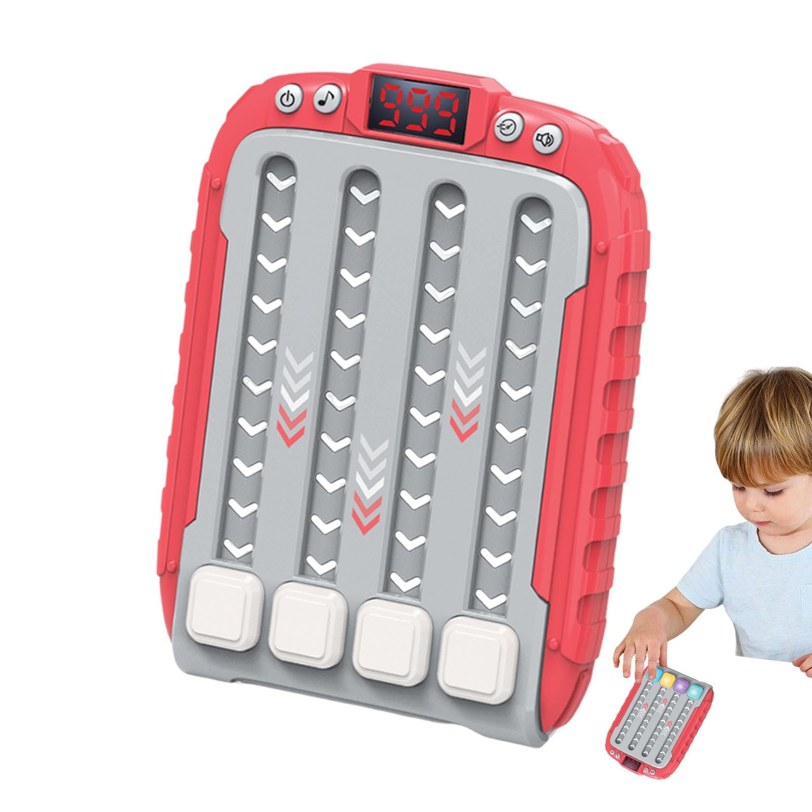 Fast Press Quick Push Game - Handheld Music Puzzle Game Console for Kids, Comfortable Grip Sensory Toys with Bubble Pop Stress Relief - Portable & Easy to Use for Travel, Parties & Family Game Night