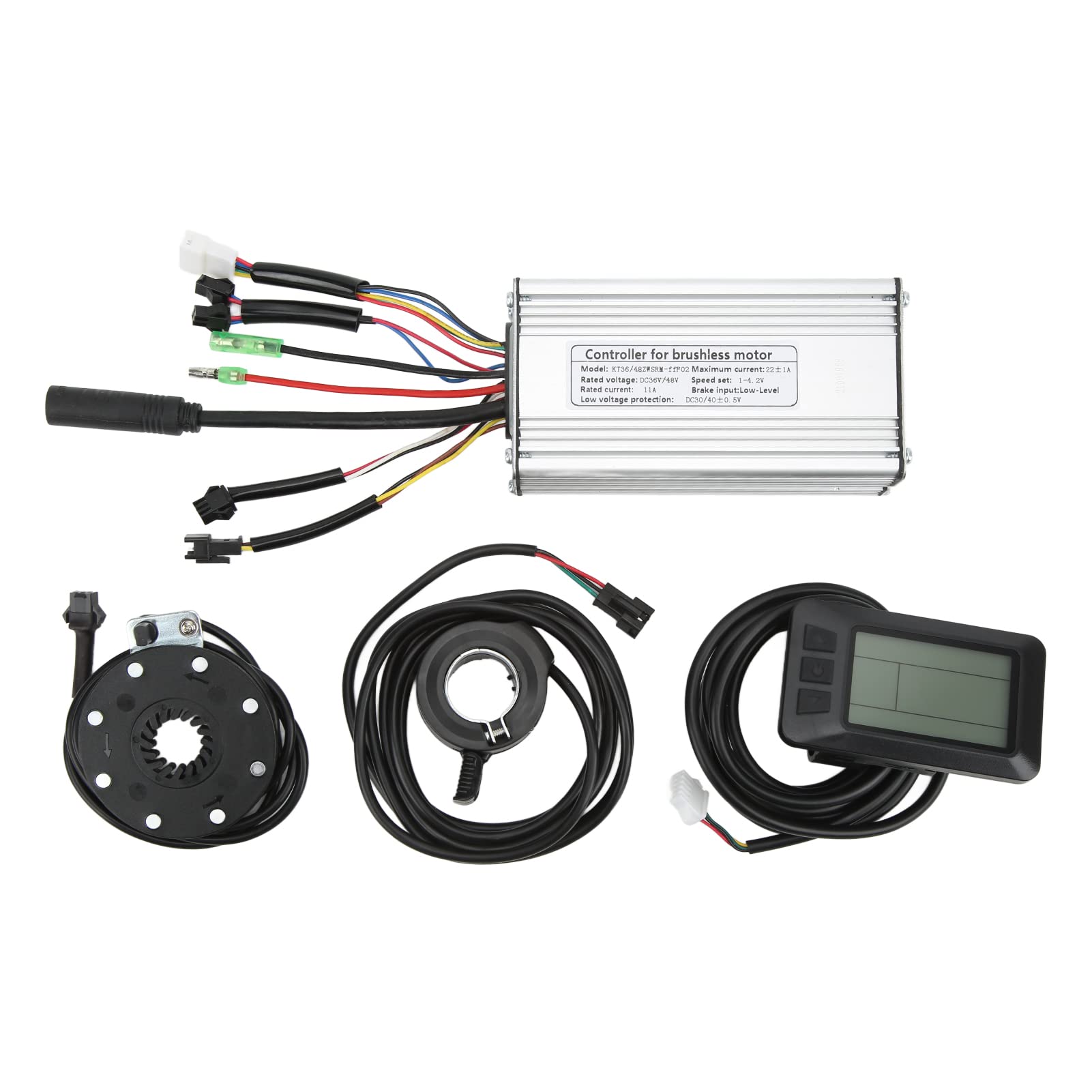 VGEBY 500W Electric Bike Motor Controller - 22A Square Wave Controller with LCD7U Panel for E-Bike Conversion & DIY Projects | Perfect for Commuting, Off-Road & Mountain Biking