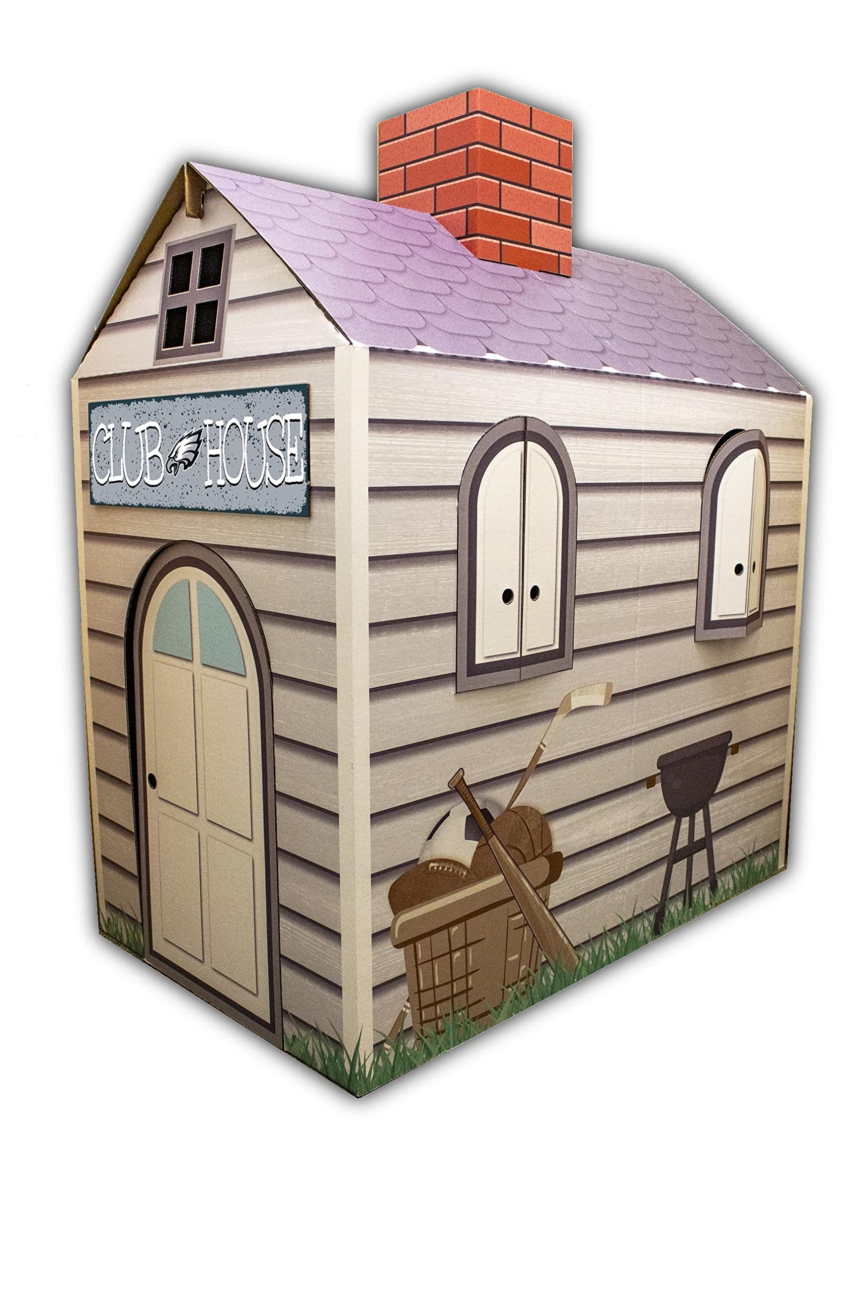 Philadelphia Eagles Cardboard Clubhouse - Official NFL Team Playhouse for Kids | DIY Cardboard Fort for Pretend Play & Indoor Fun | Perfect for Eagles Fans & Game Day Decor