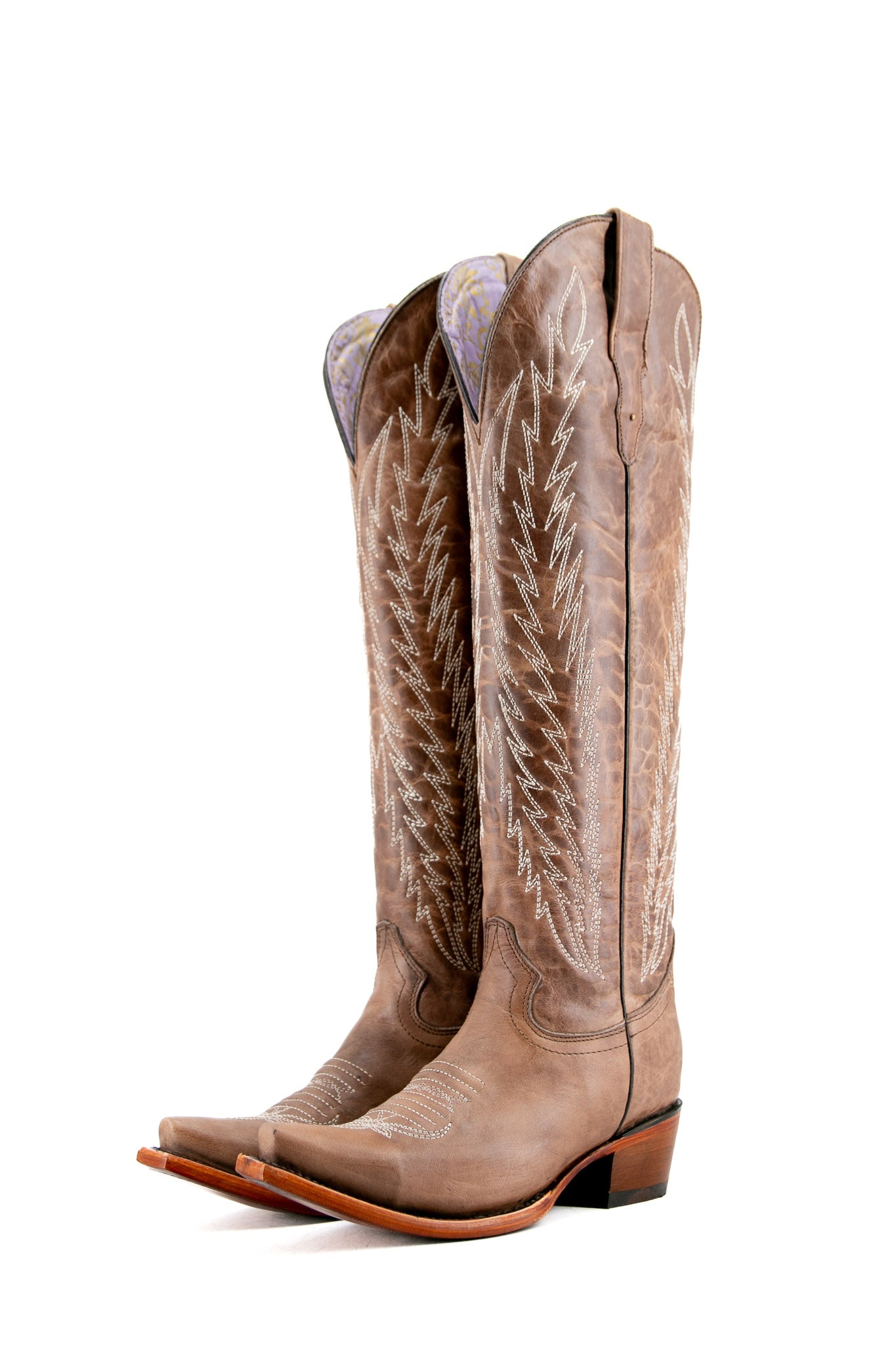Valentina Tall Neutral Snip Toe Cowgirl Boots for Women - Western Riding & Country Fashion Boots for Everyday Wear