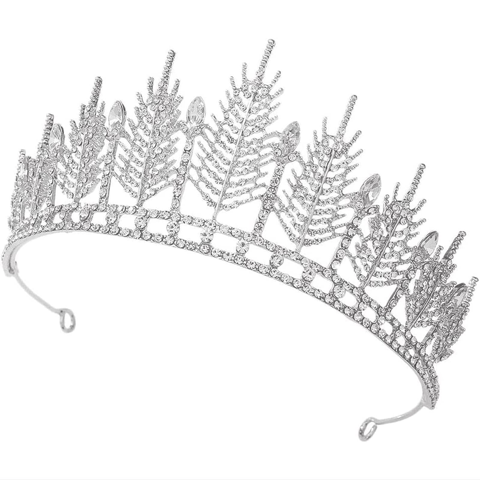 Elegant Crystal Crowns & Tiaras with Comb for Women & Girls - Perfect for Weddings, Birthdays, Christmas, Halloween & Valentine's Gifts | MuslimStreet Bridal Accessories (Color A) | Ideal for Princess Parties, Pageants & Special Occasions