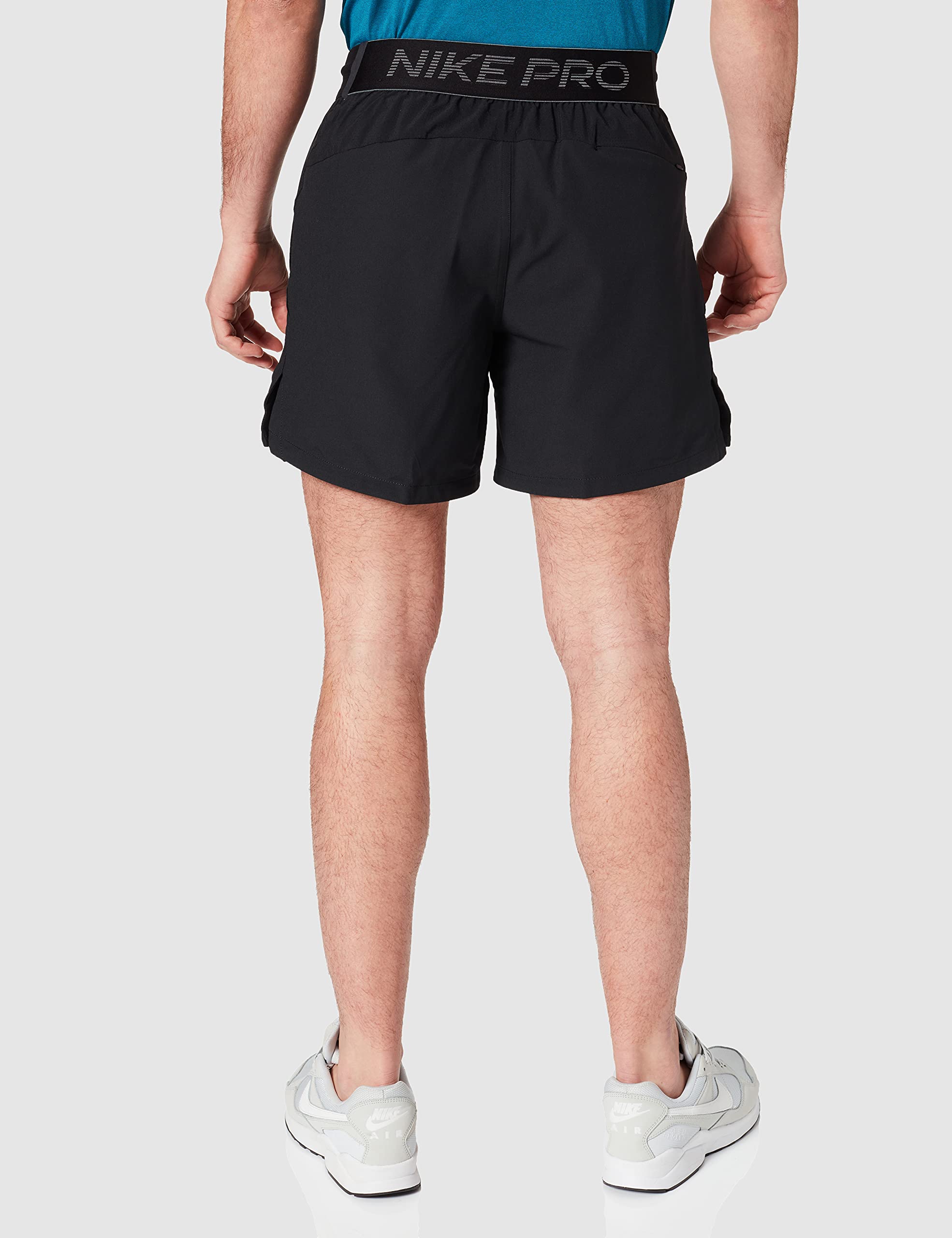 Nike Pro Men's Workout Shorts - Medium, Black/Iron Grey - Breathable Moisture-Wicking Athletic Shorts for Running, Gym & Training