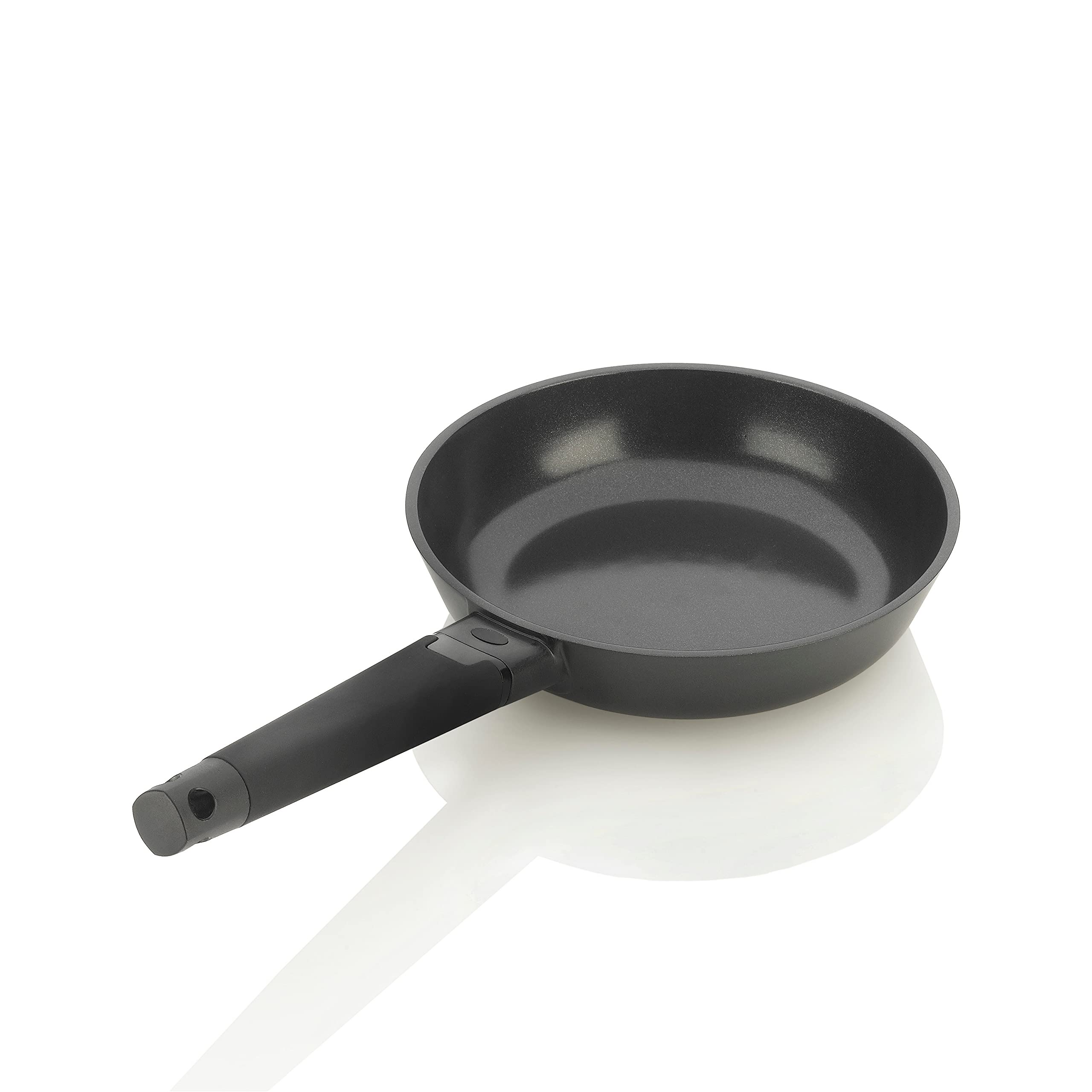 ZAVOR Noir 8 Inch Nonstick Skillet - Premium Cast Aluminum Pan with Titanium Ceramic Coating, Oven & Induction Safe, Ultra Lightweight Frying Pan with Removable Handle - Perfect for Sauteing, Frying & Baking - Noir Collection (ZCWNR25)