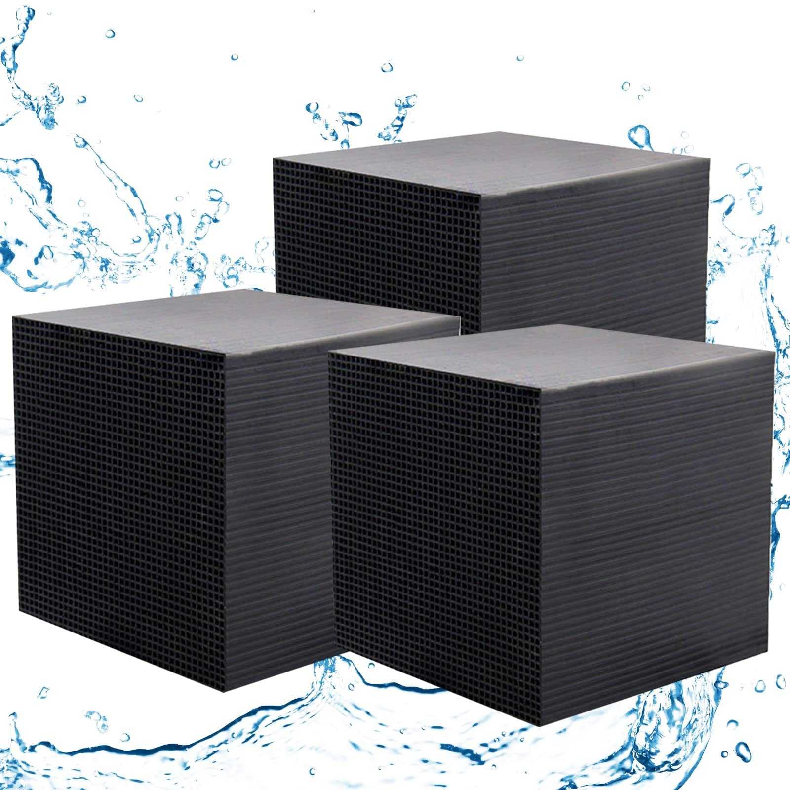 Premium Activated Carbon Water Filter Cubes - Ultra Strong Filtration for Aquariums, Fish Tanks & Ponds | Eco-Friendly Water Purifier | Removes Odors, Toxins & Improves Water Clarity | Ideal for Freshwater & Saltwater Tanks, Turtle Habitats & Decorative Ponds