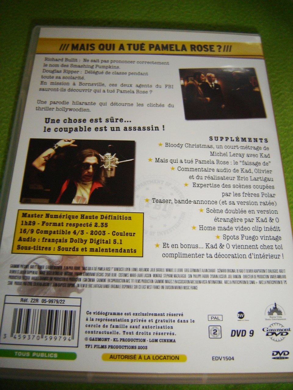 Mais Qui A Tue Pamela Rose (2003) DVD | French Mystery Thriller Movie | Perfect for Film Noir Enthusiasts & French Cinema Lovers