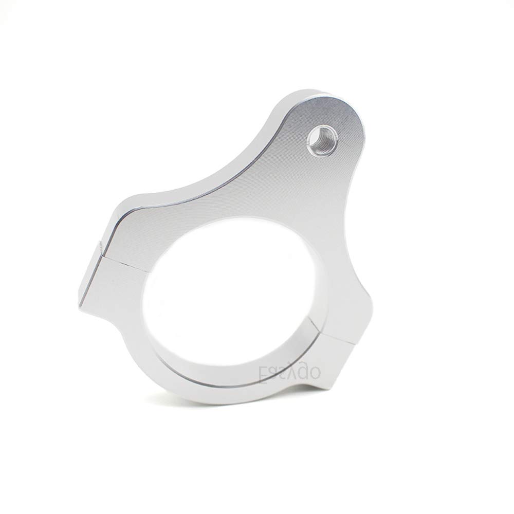 High-Quality 41mm Aluminum Motorcycle Steering Damper Fork Mounting Bracket - Silver | Durable Frame Clamp for Bike Modification & Performance Upgrade | Perfect for Off-Road, Racing & Custom Motorcycle Builds