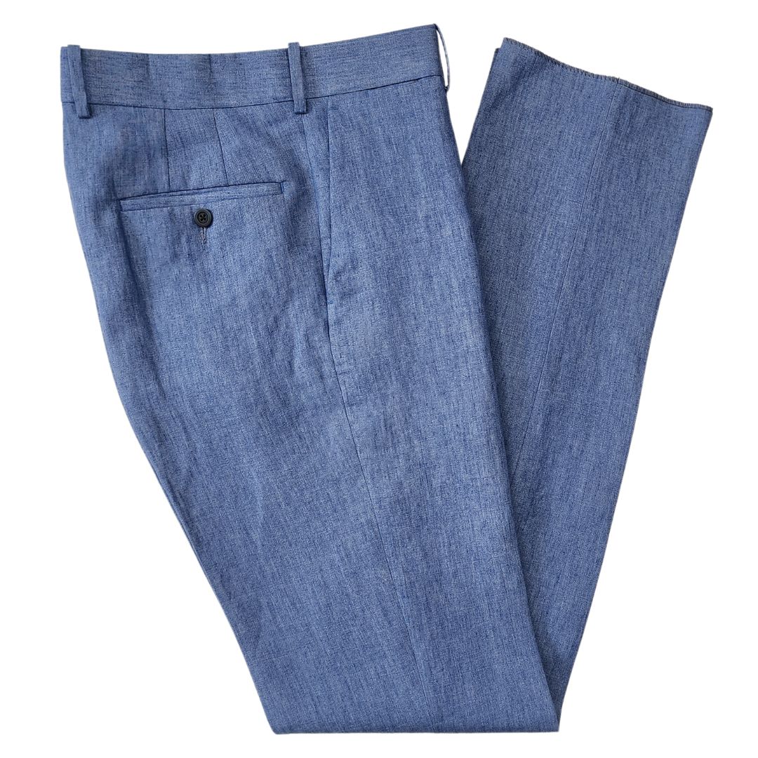 Premium Blue Linen Pants for Men & Women - Breathable Comfort for Summer & Travel - Casual Office & Beach Wear