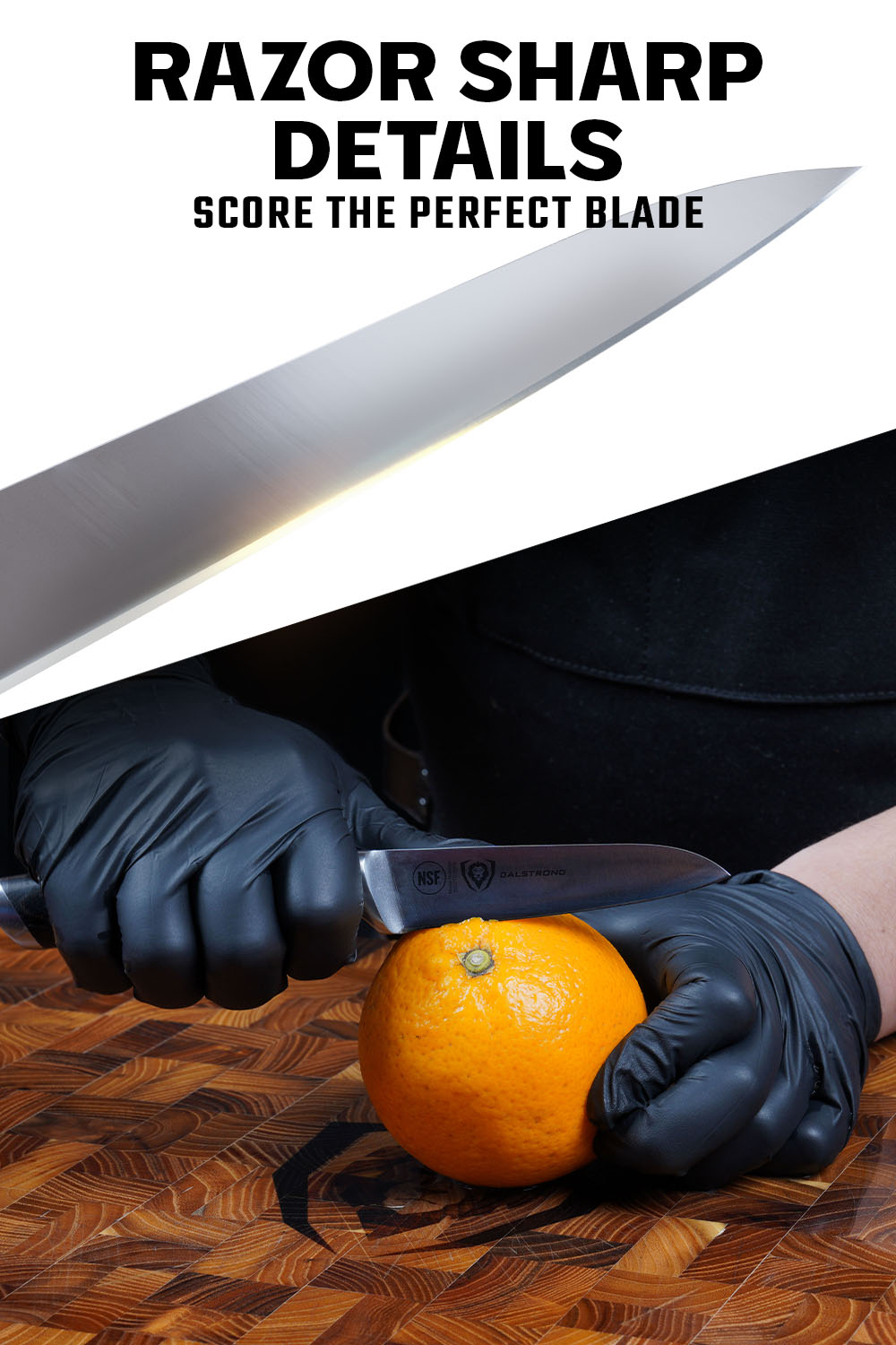Premium 3-Piece Knife Set - Chef, Santoku & Paring Knives | Gladiator Series Elite | NSF Certified | Professional Kitchen Cutlery | Perfect for Home Chefs & Culinary Enthusiasts | Dalstrong ©
